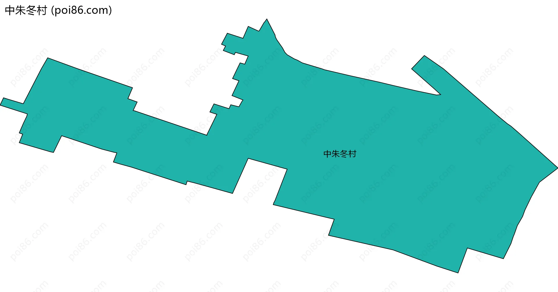 中朱冬村边界地图