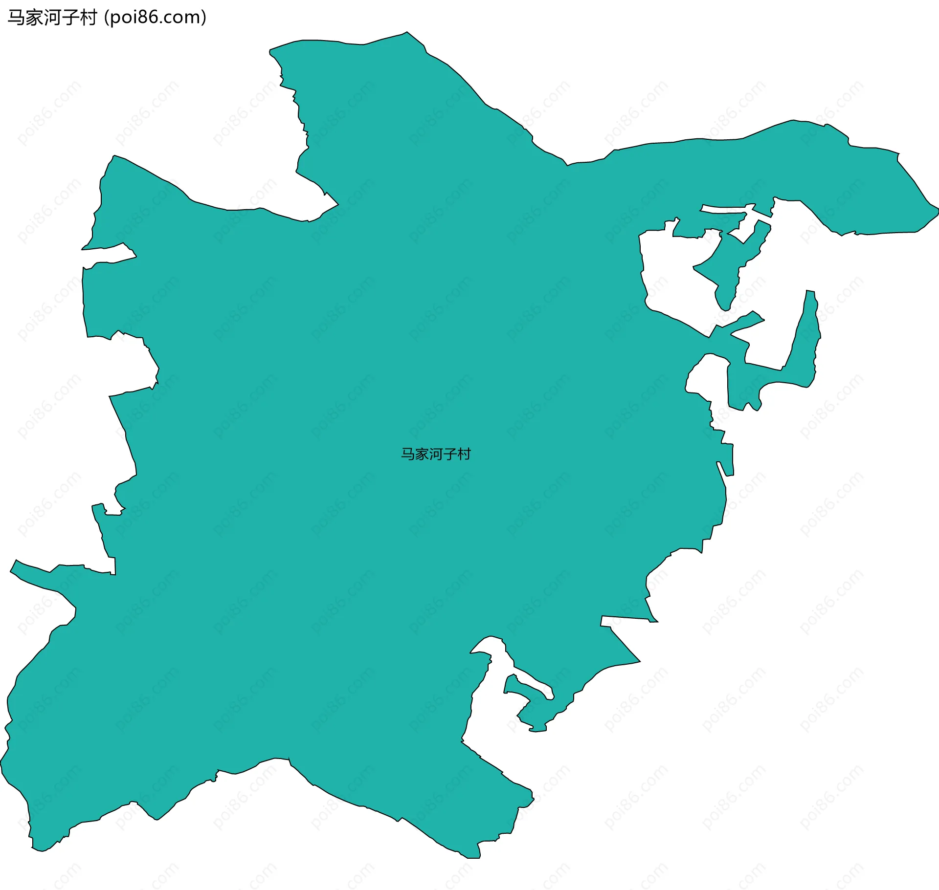 马家河子村边界地图