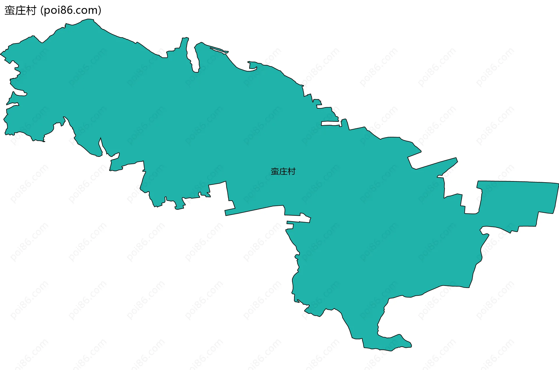 蛮庄村边界地图