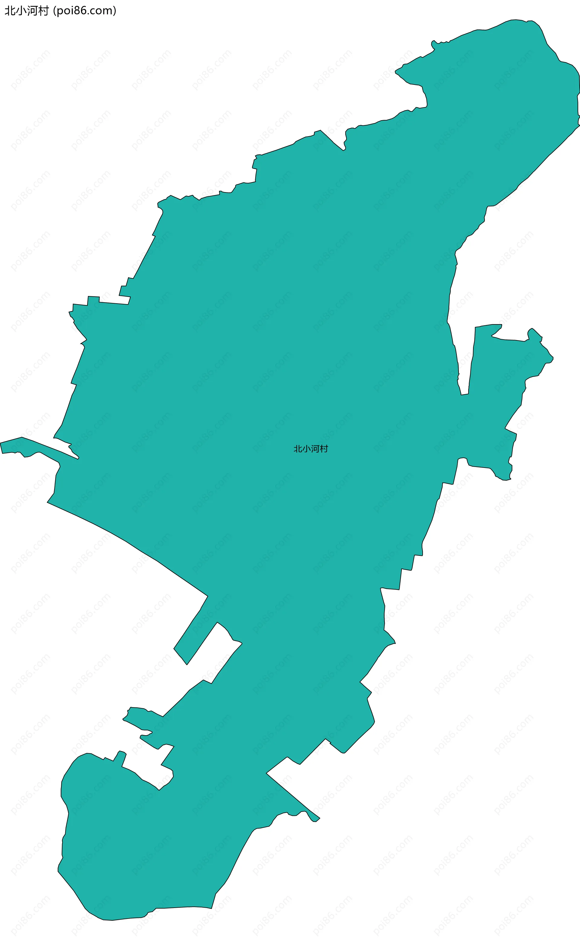 北小河村边界地图