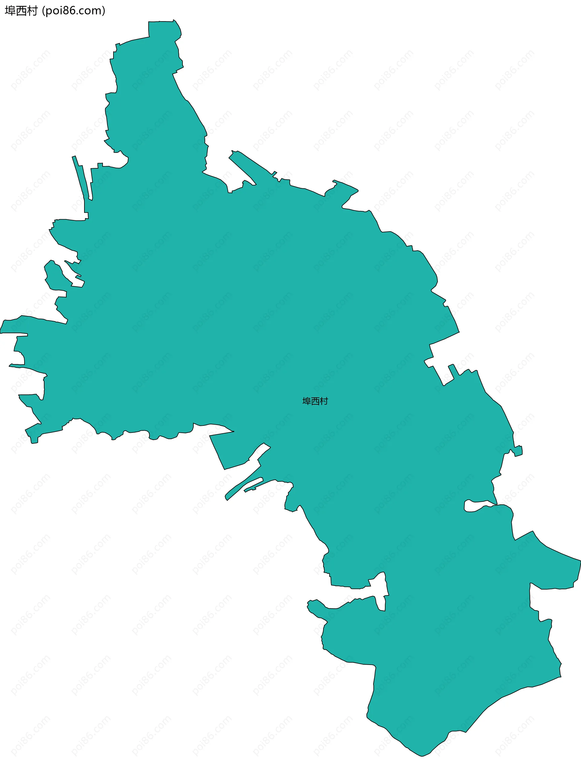 埠西村边界地图
