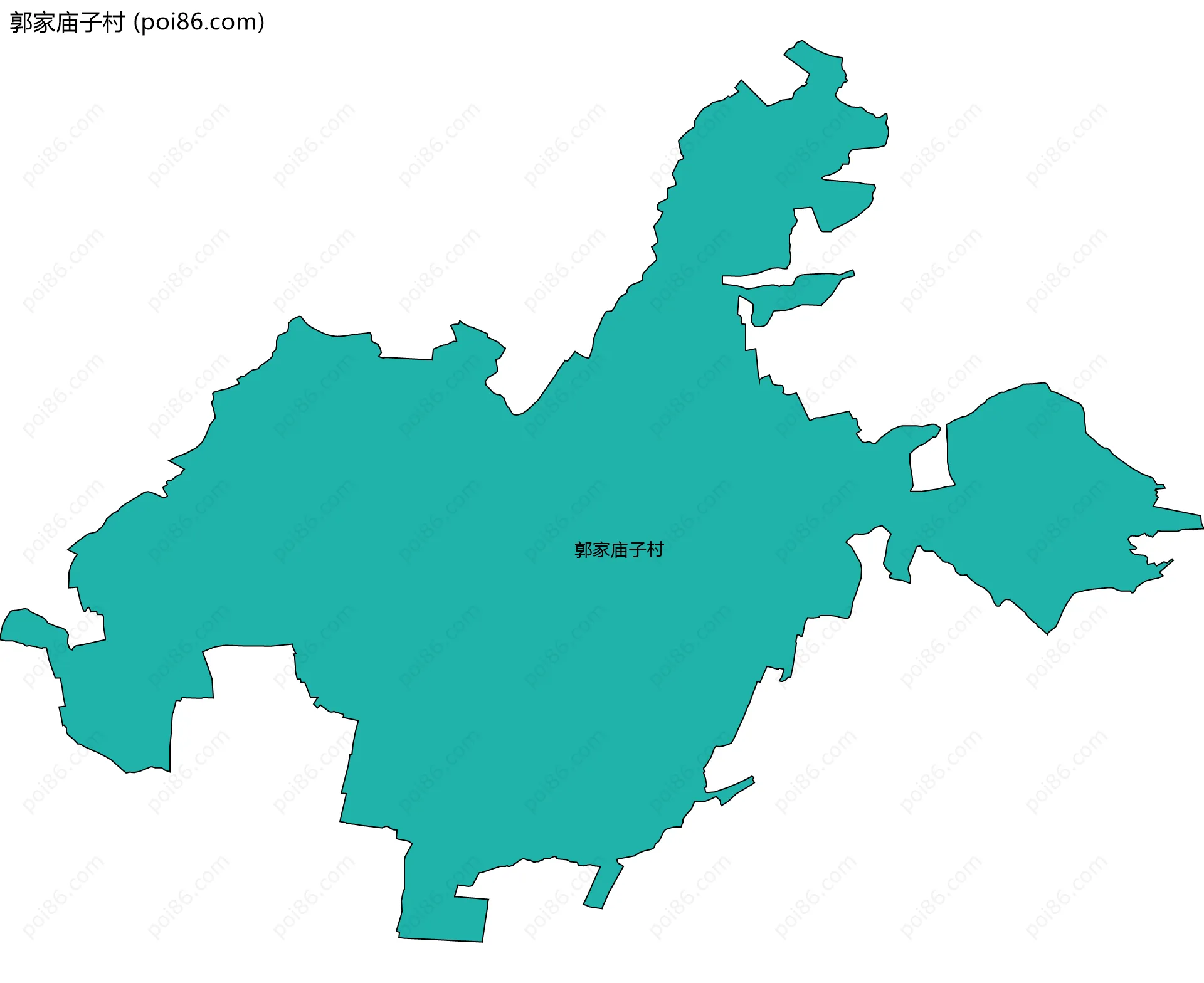 郭家庙子村边界地图