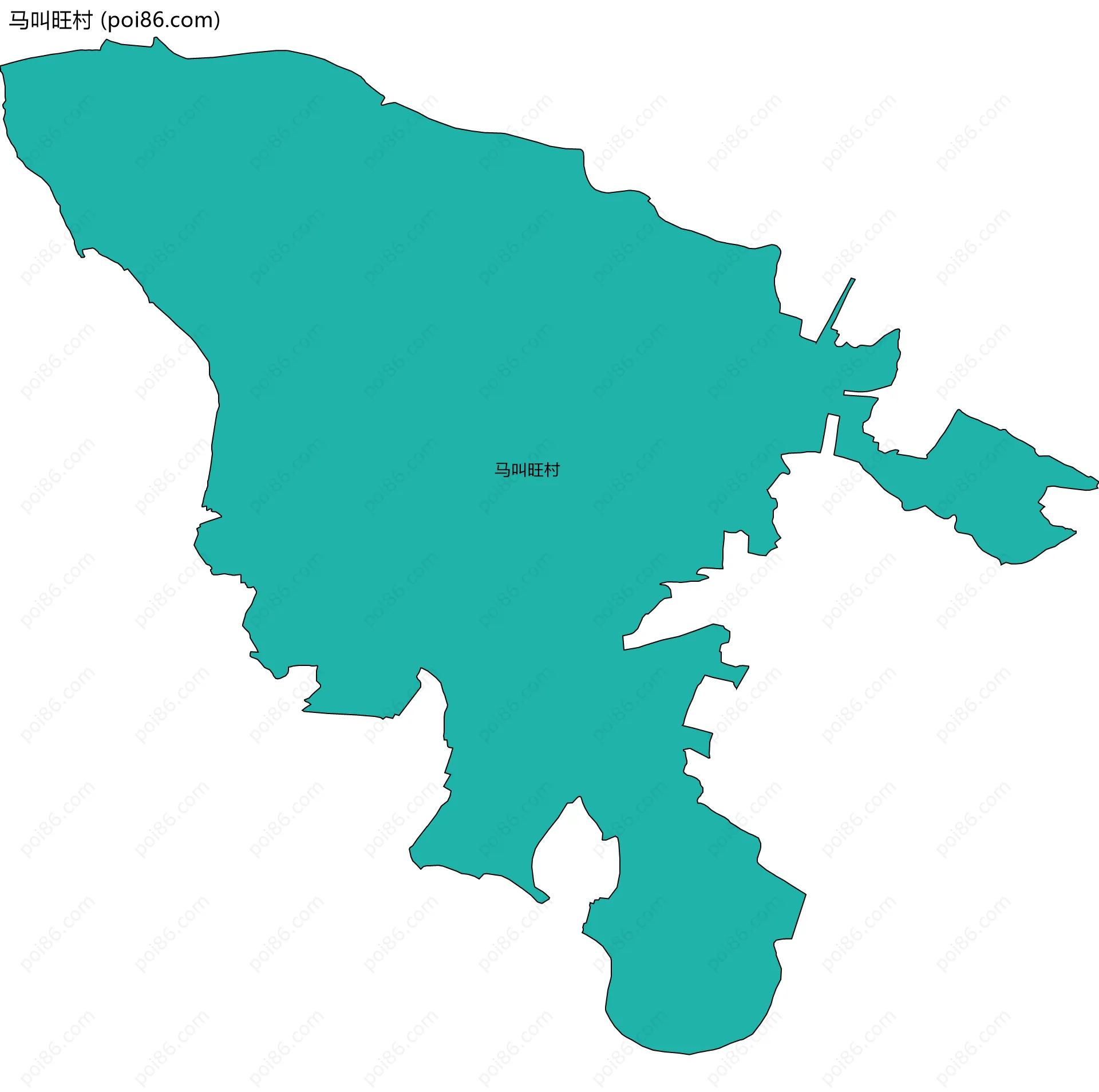 马叫旺村边界地图