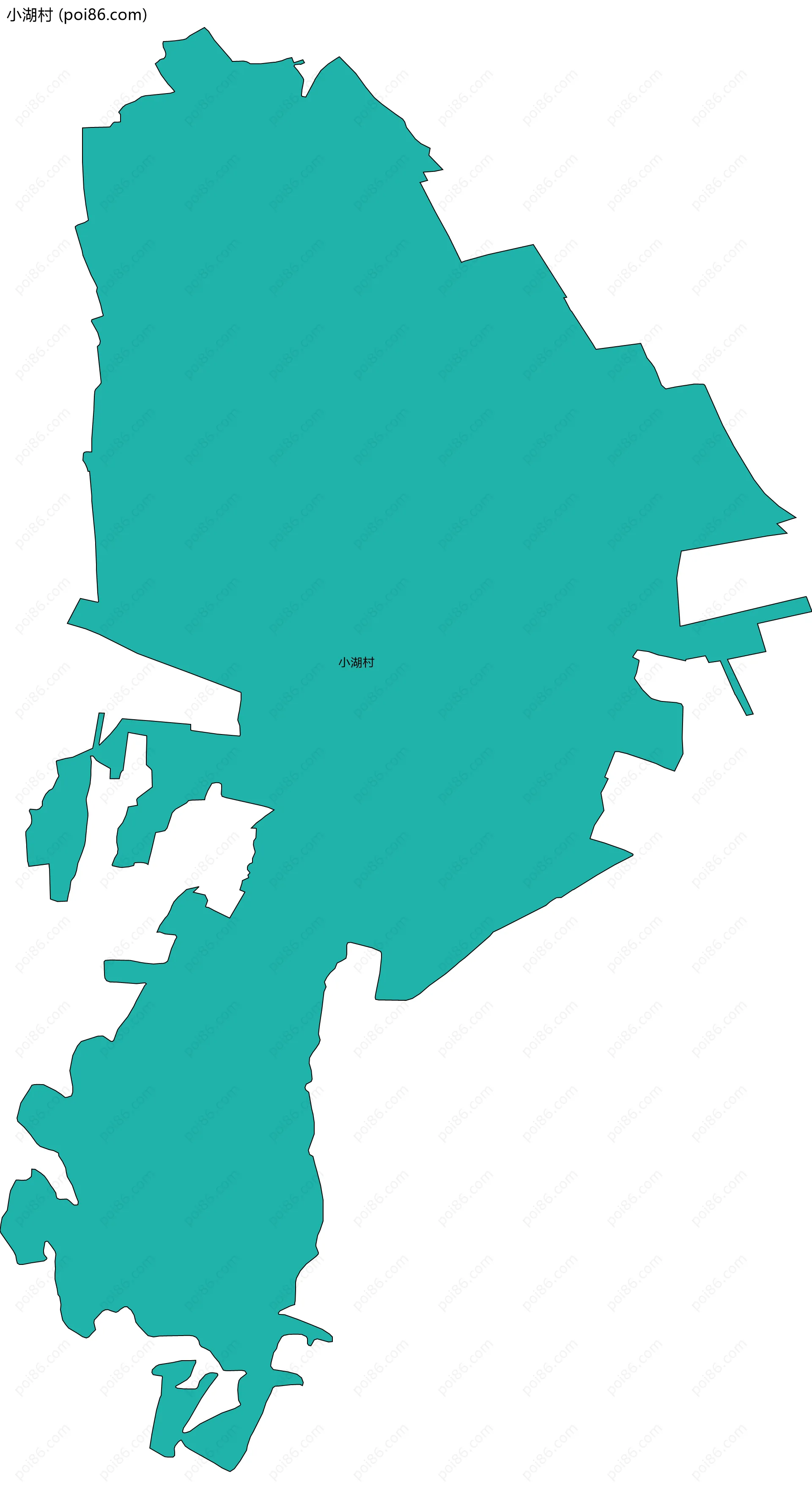 小湖村边界地图