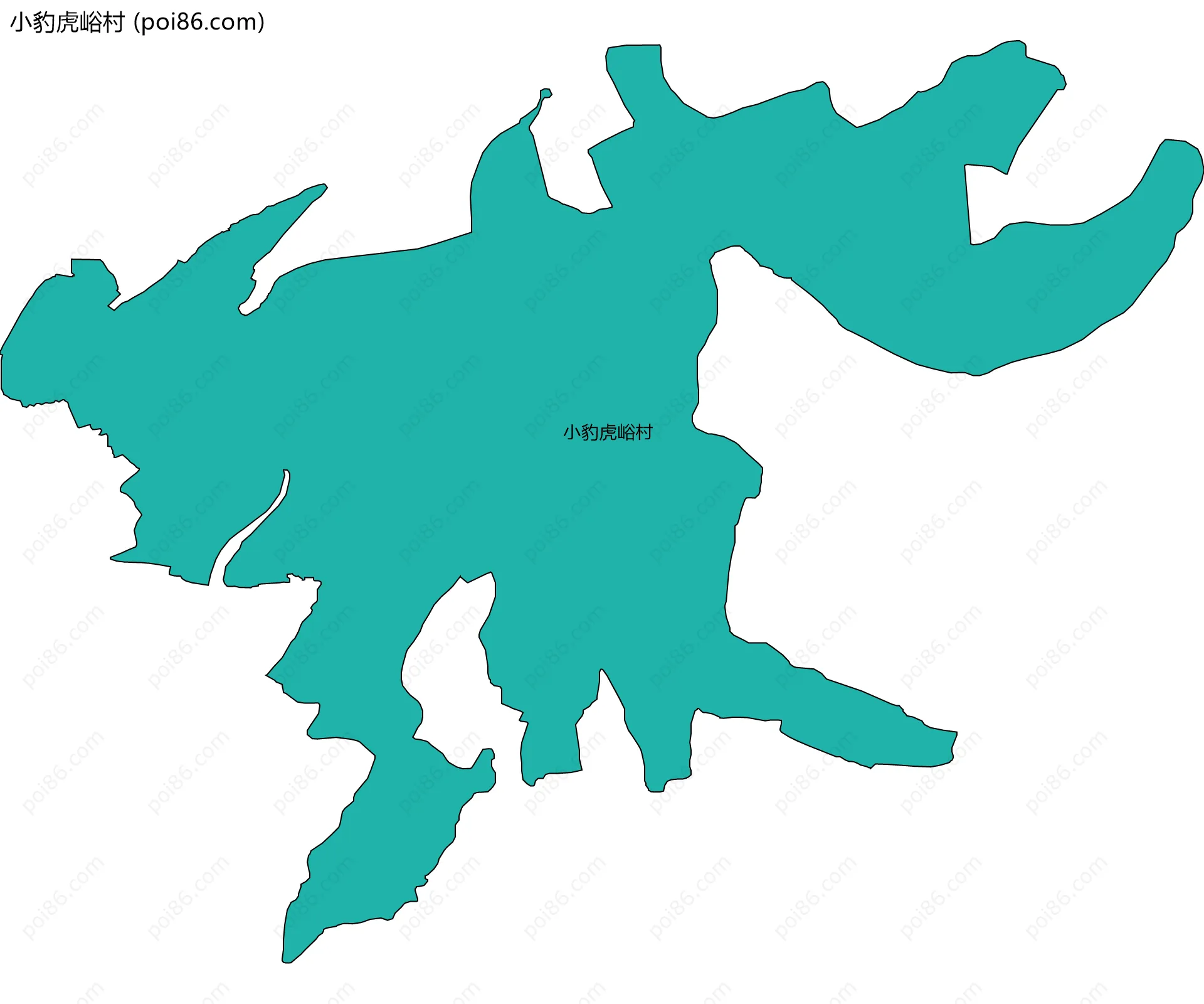 小豹虎峪村边界地图