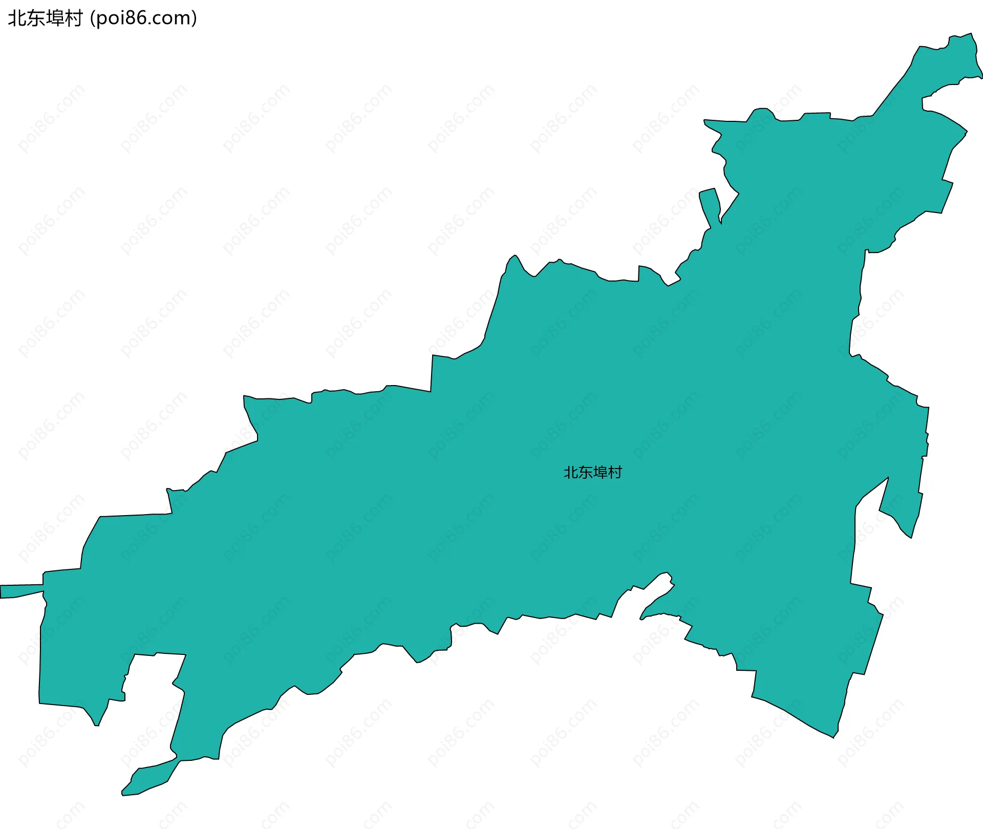 北东埠村边界地图