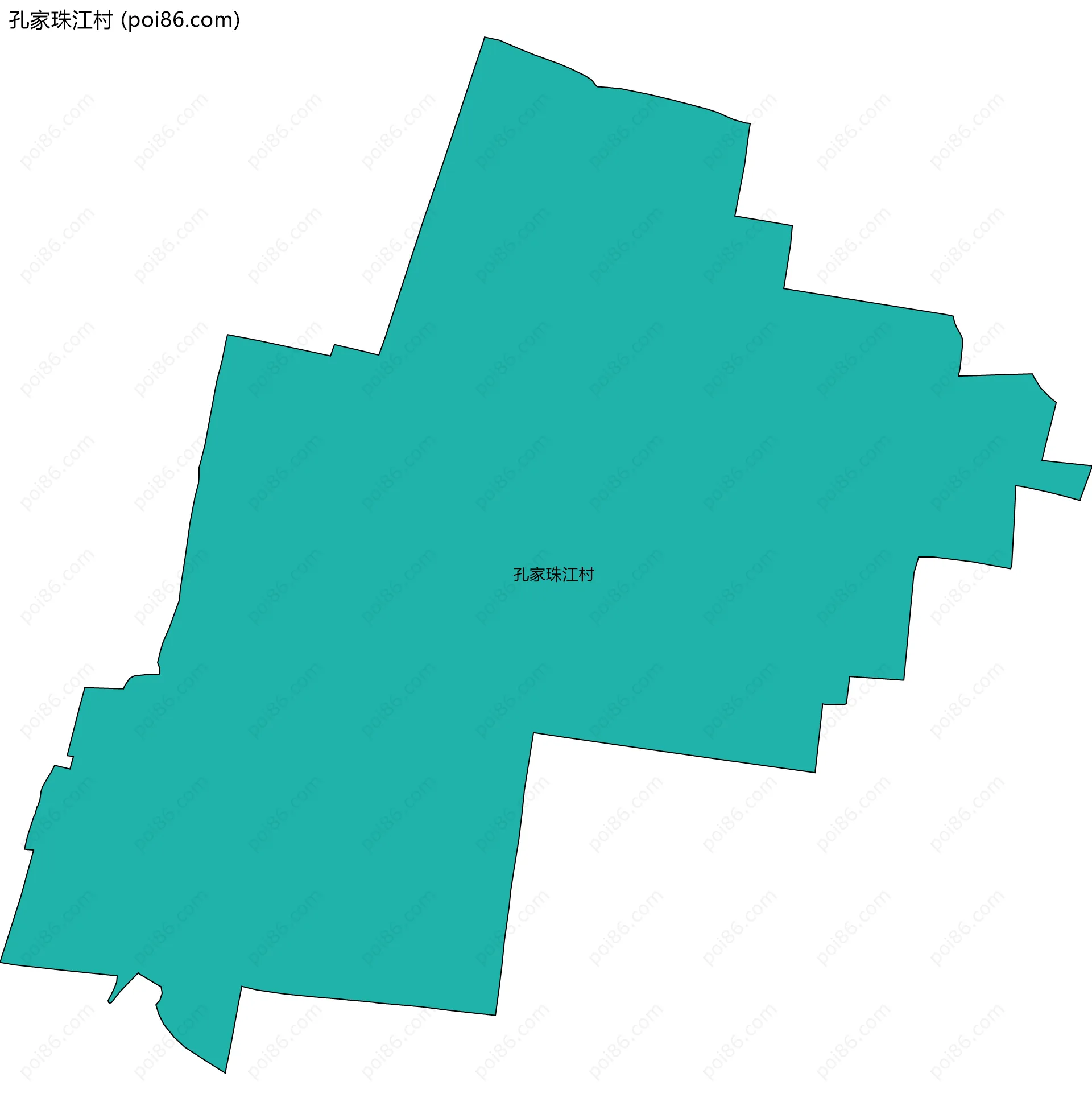 孔家珠江村边界地图