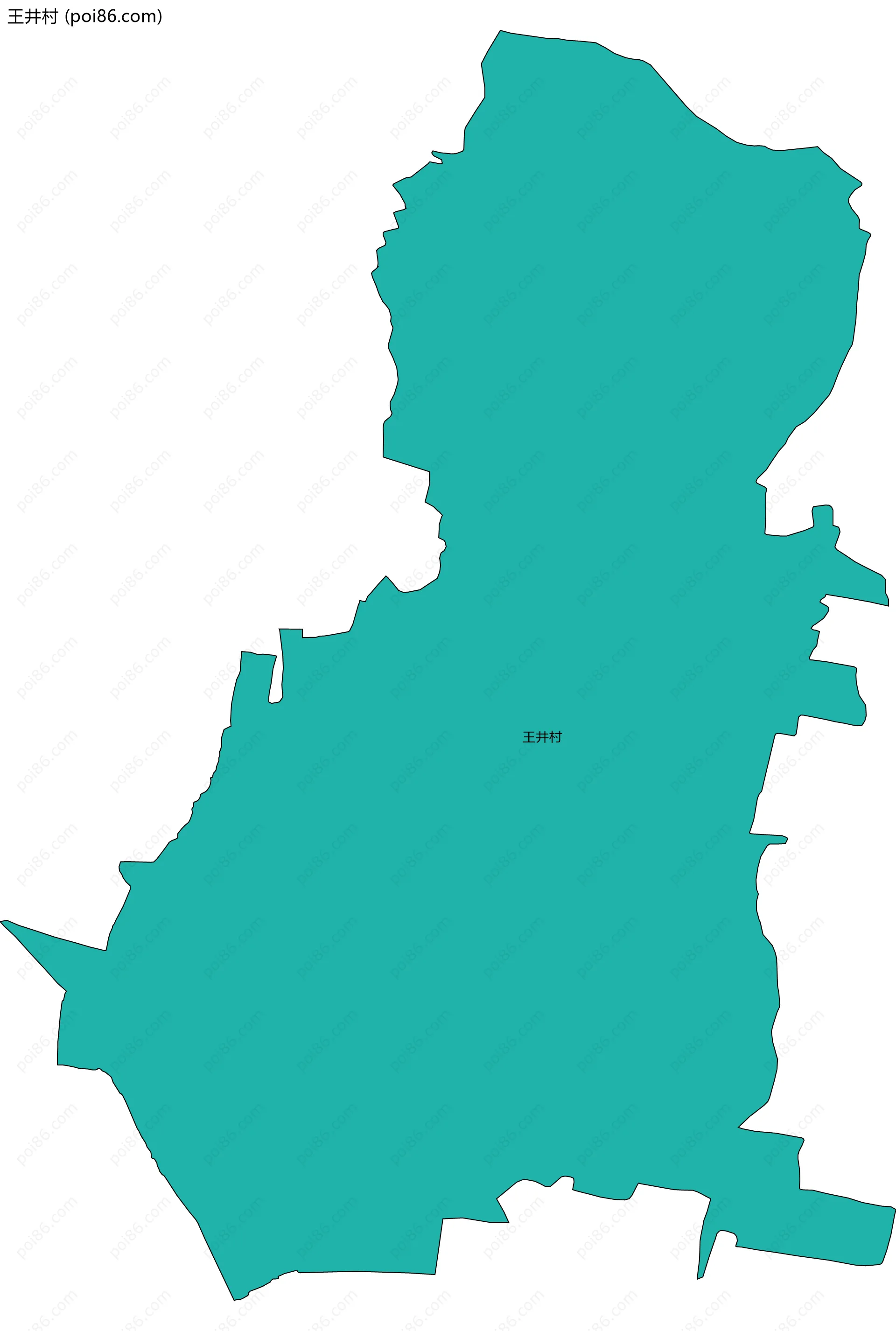 王井村边界地图