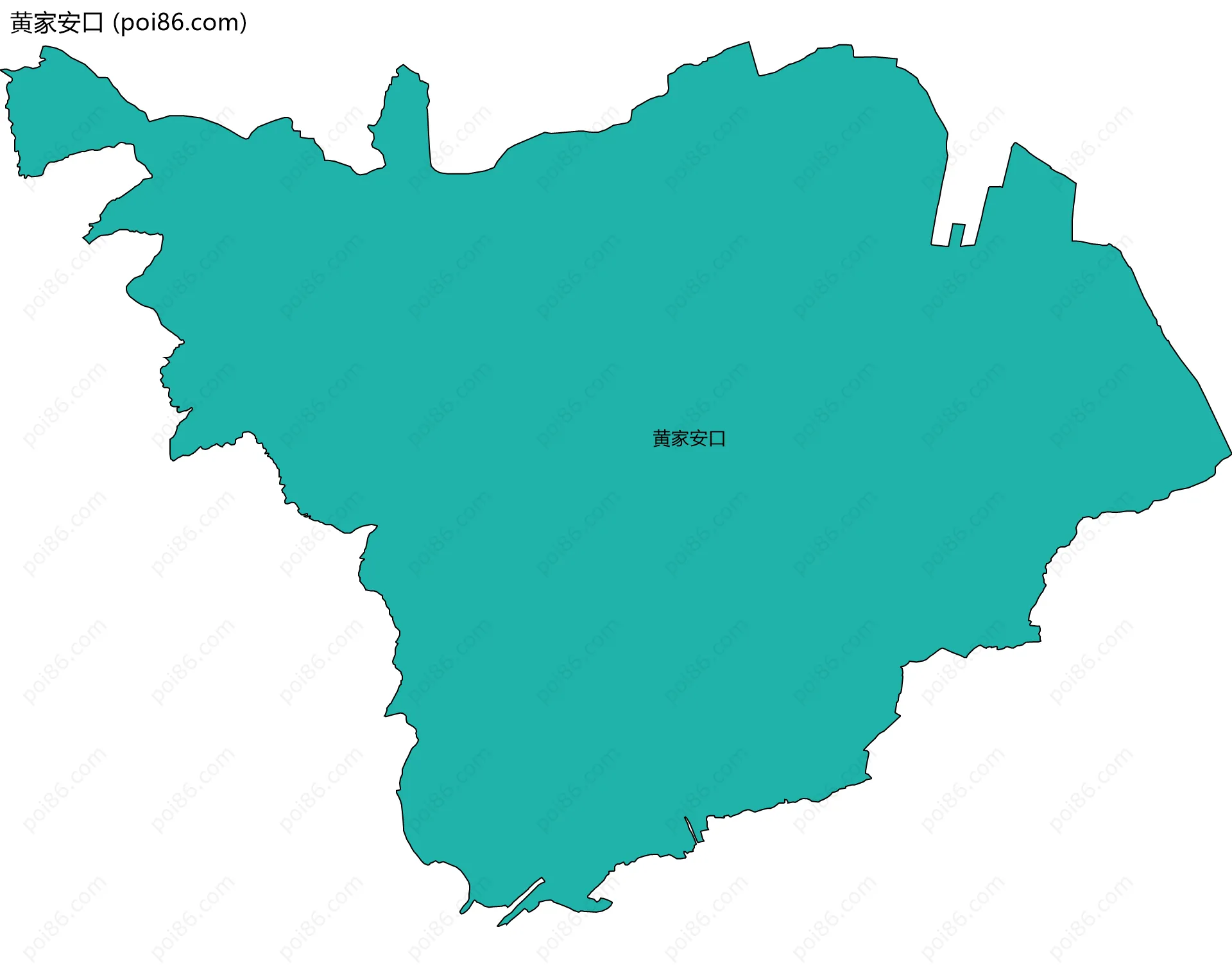 黄家安口边界地图