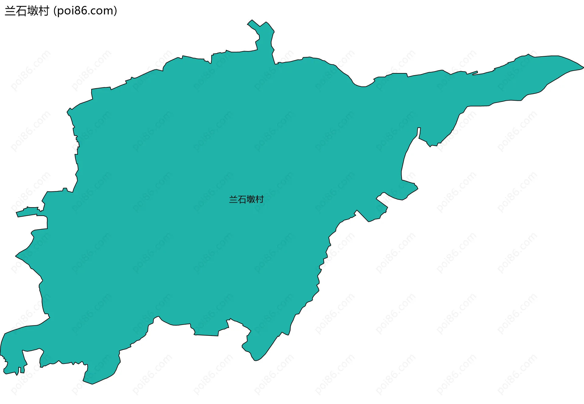 兰石墩村边界地图