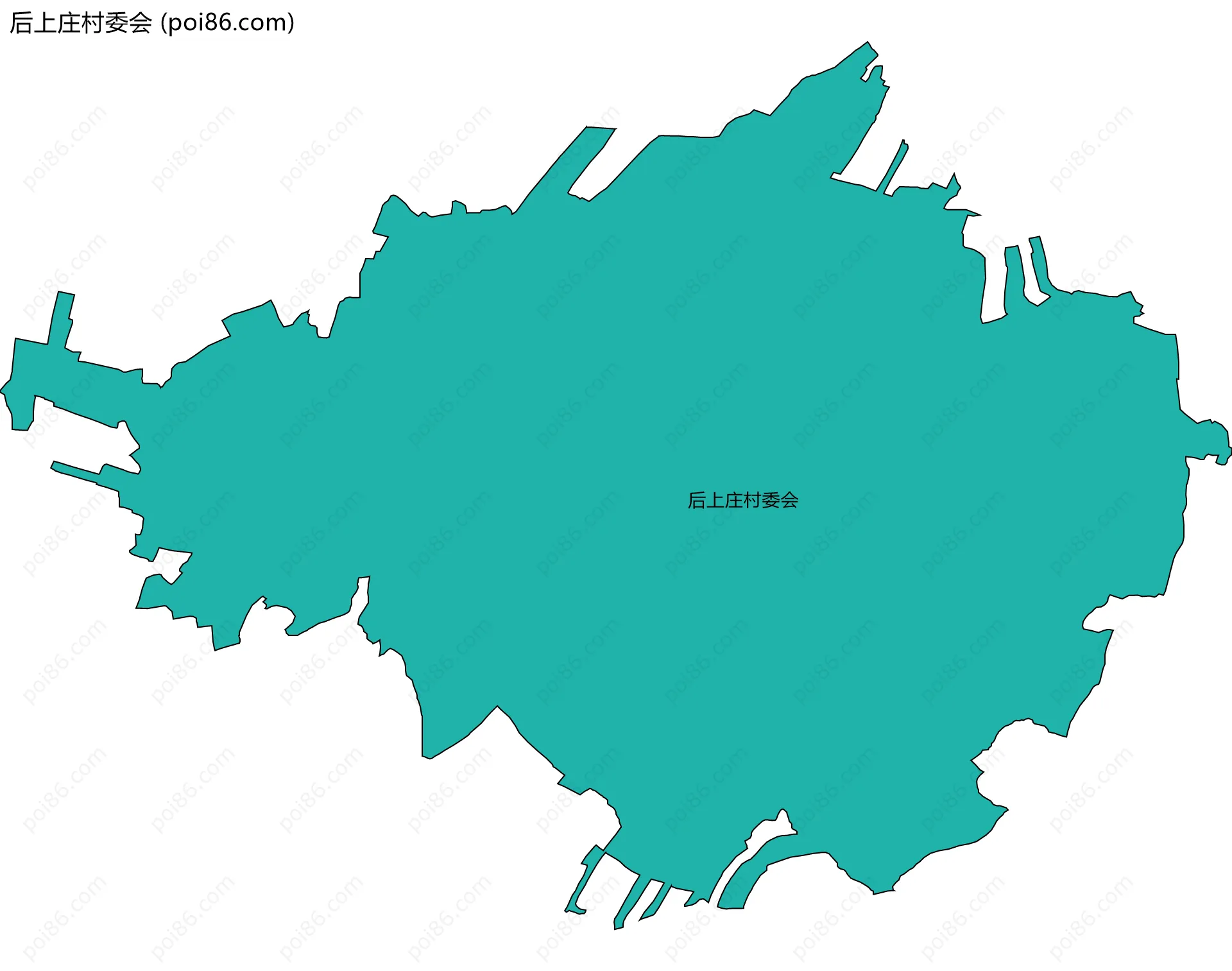 后上庄村委会边界地图
