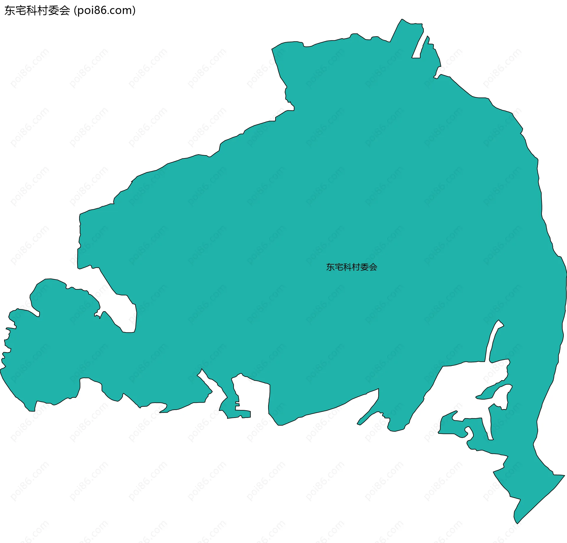 东宅科村委会边界地图
