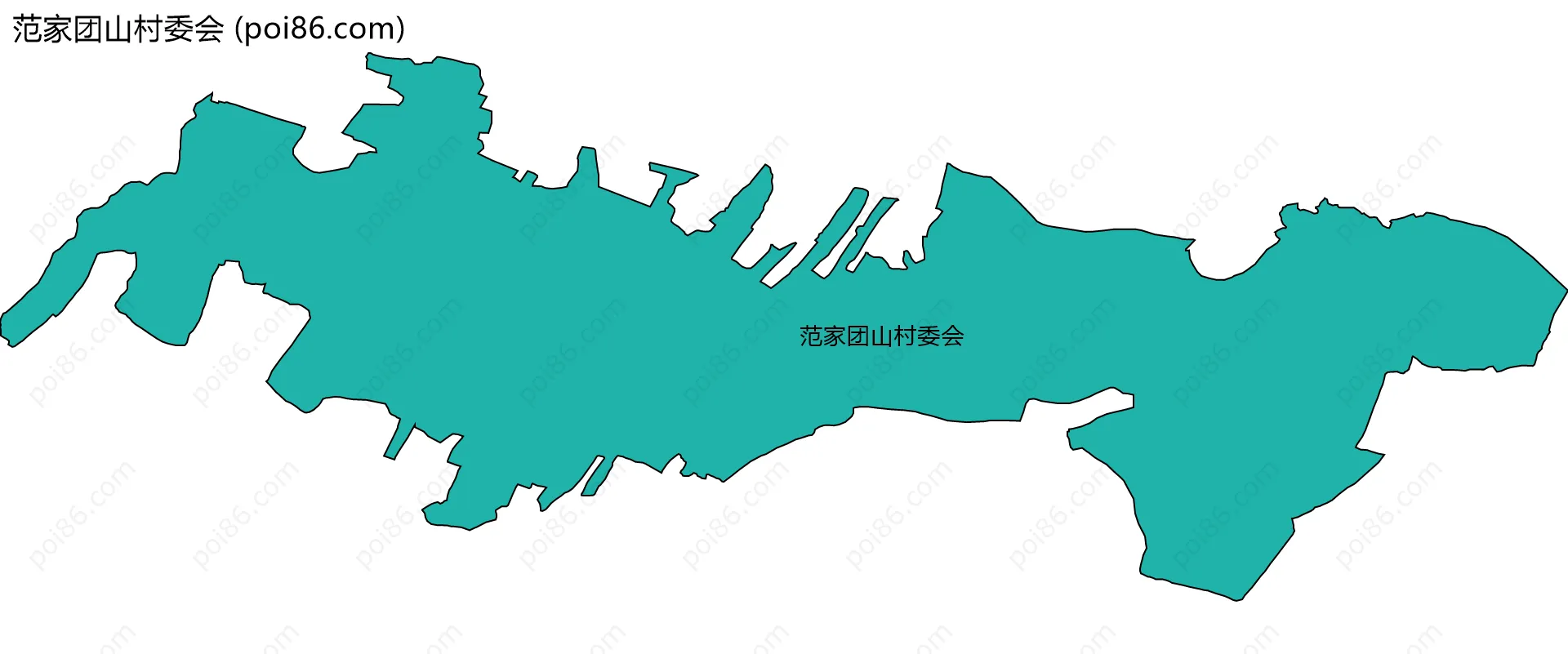 范家团山村委会边界地图