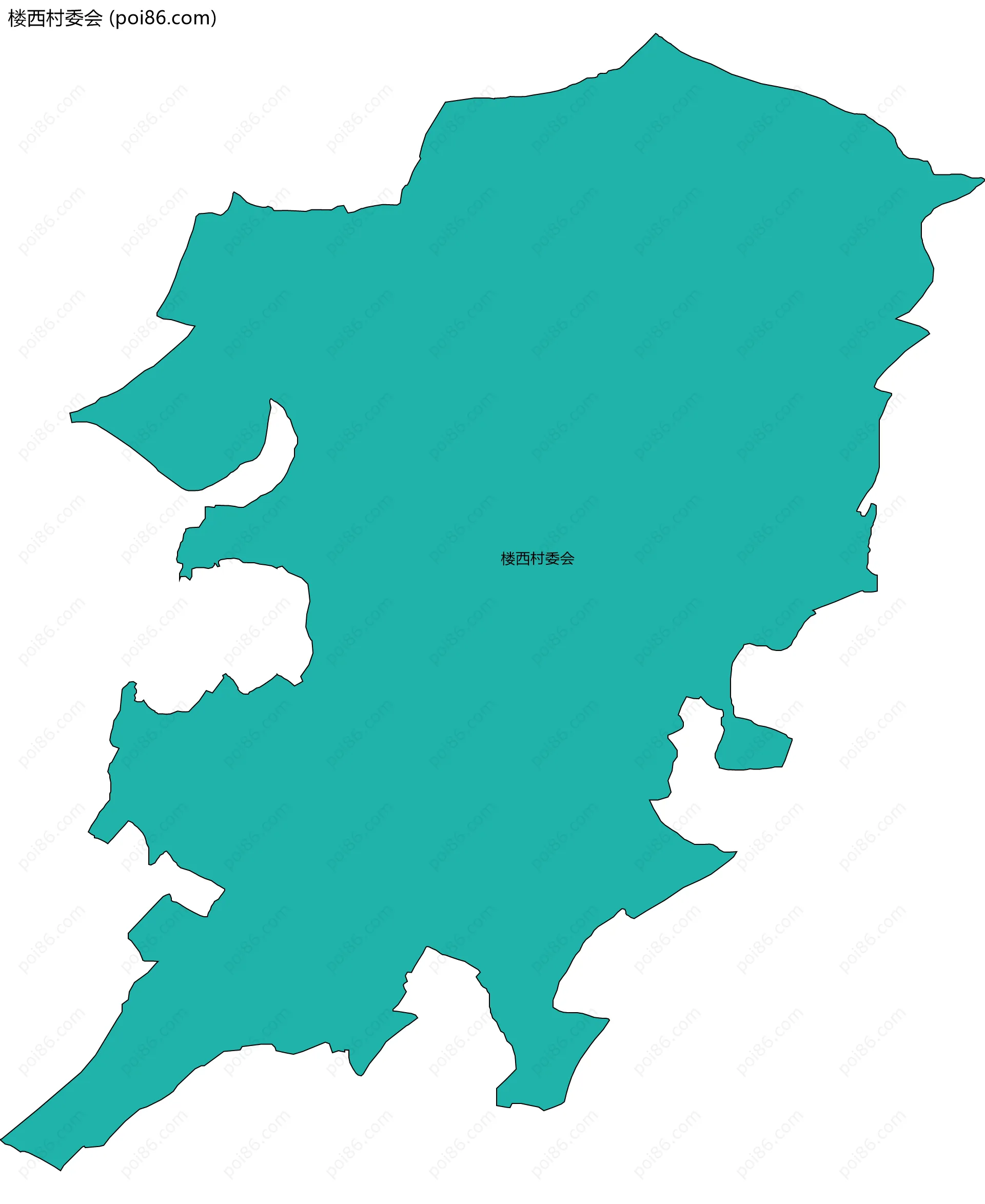 楼西村委会边界地图