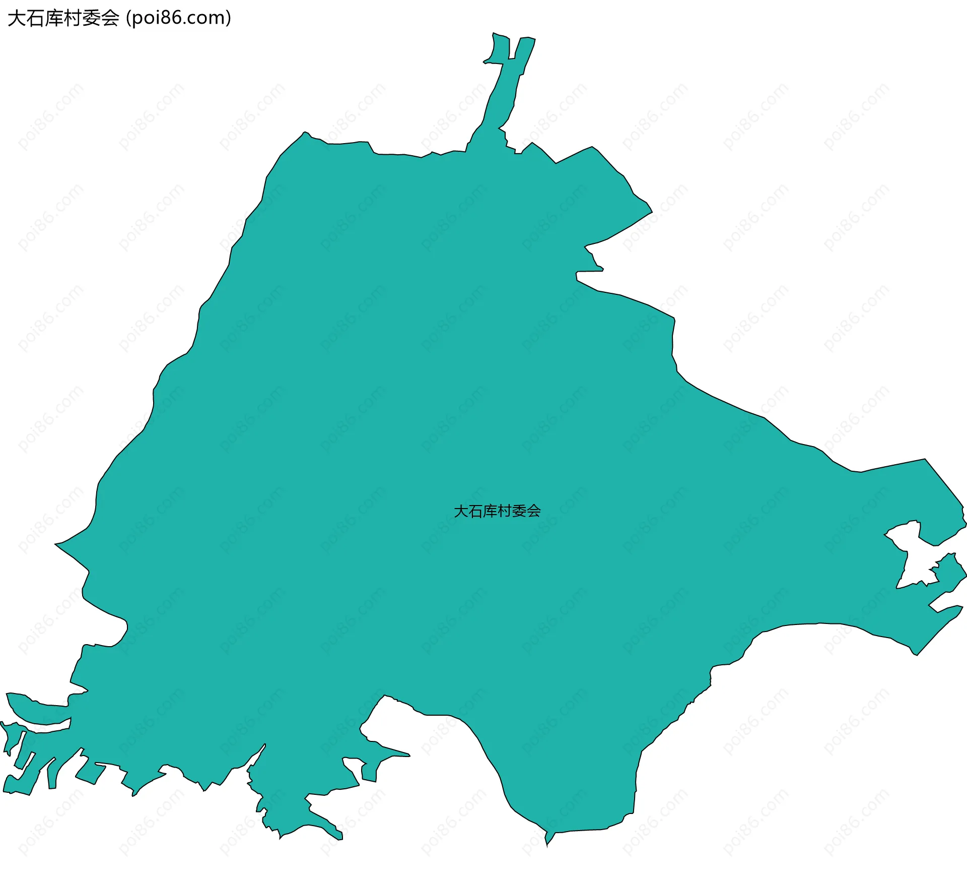 大石库村委会边界地图