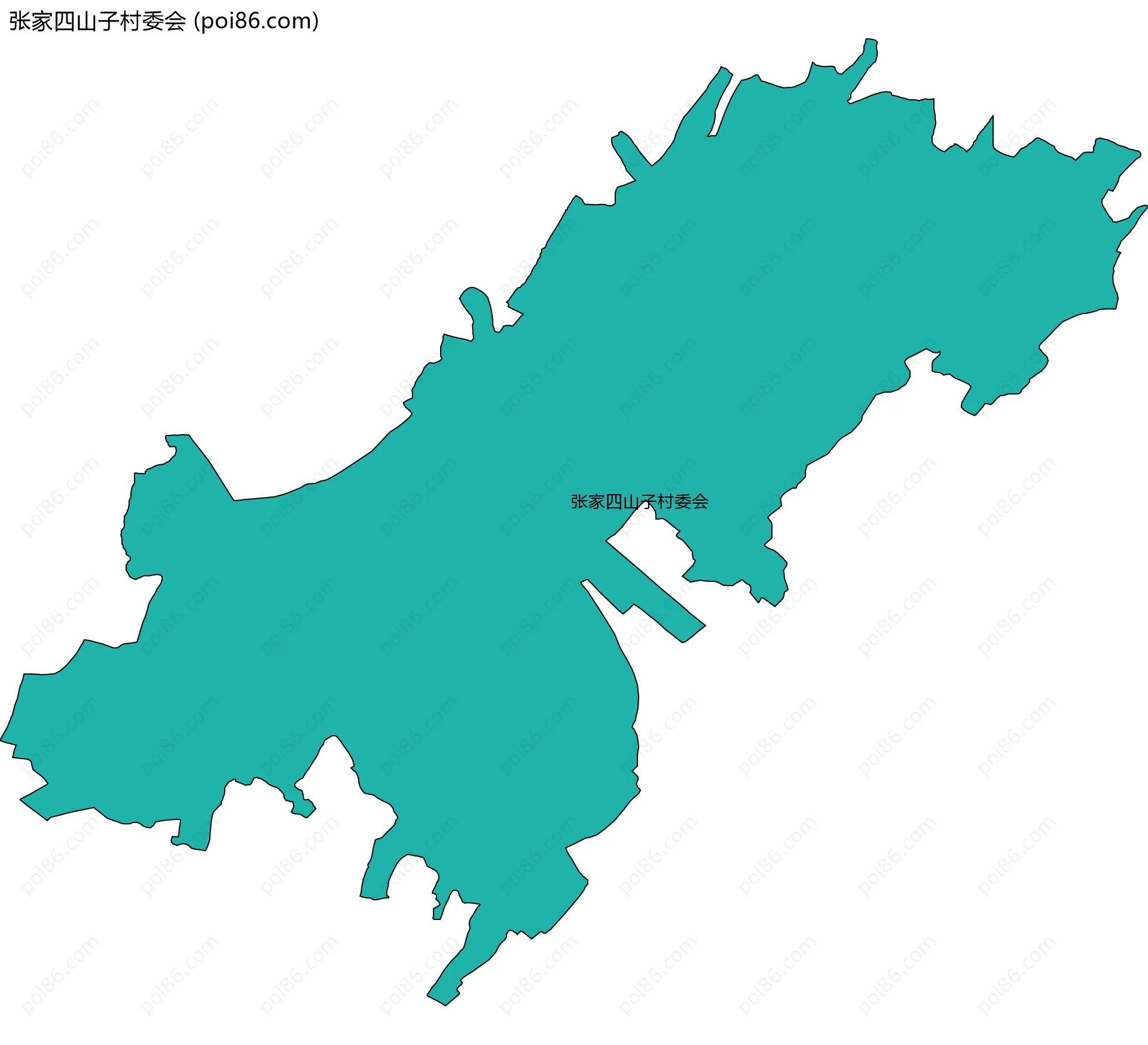 张家四山子村委会边界地图
