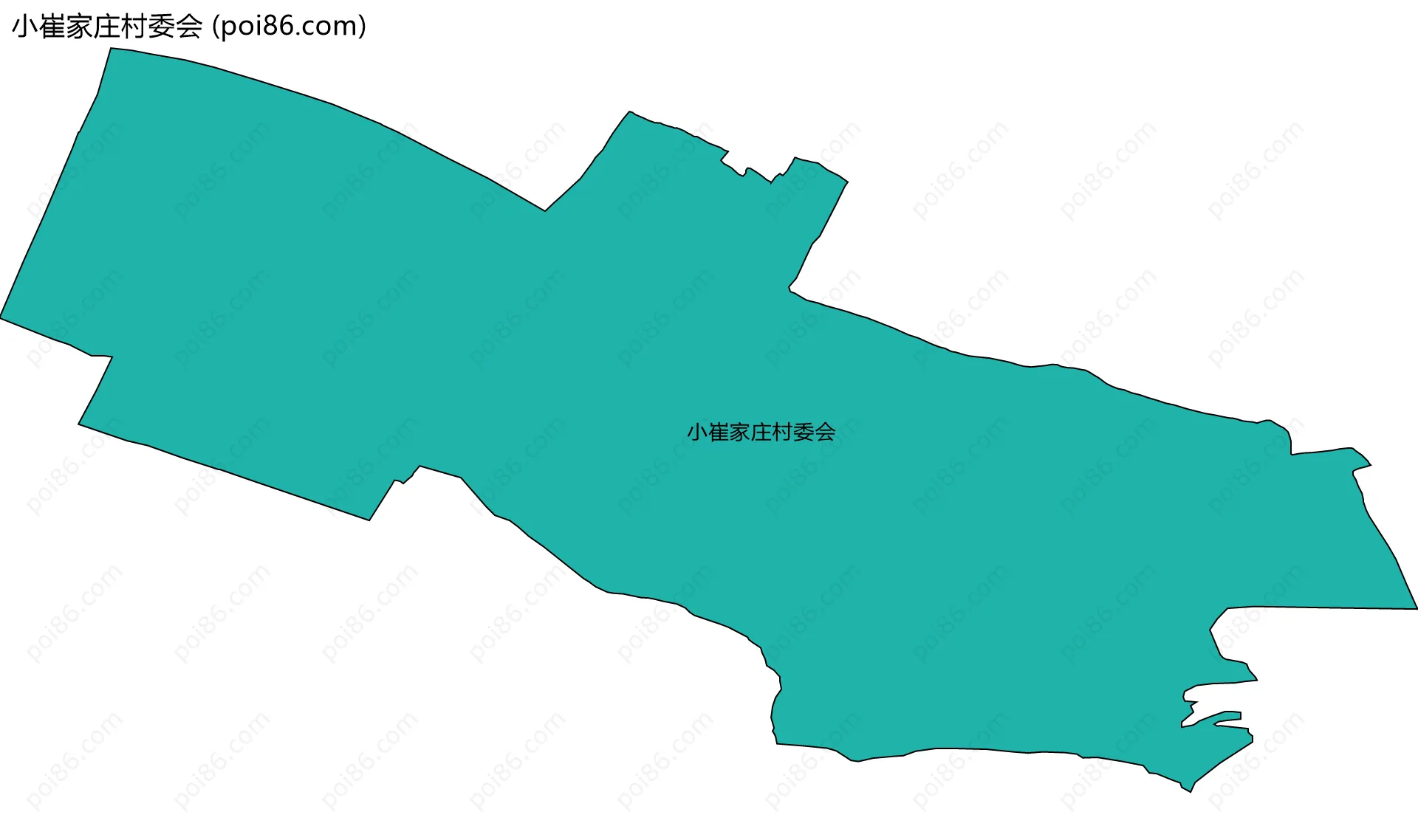 小崔家庄村委会边界地图