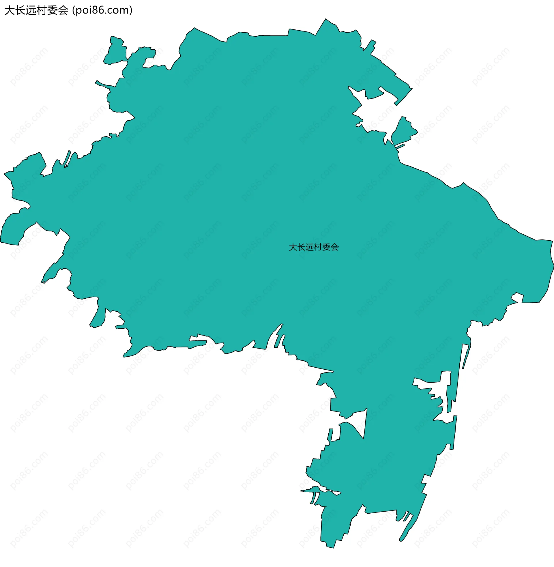 大长远村委会边界地图