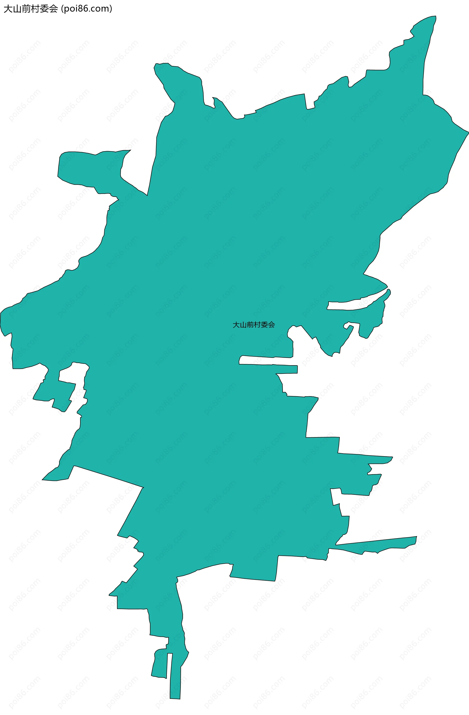 大山前村委会边界地图