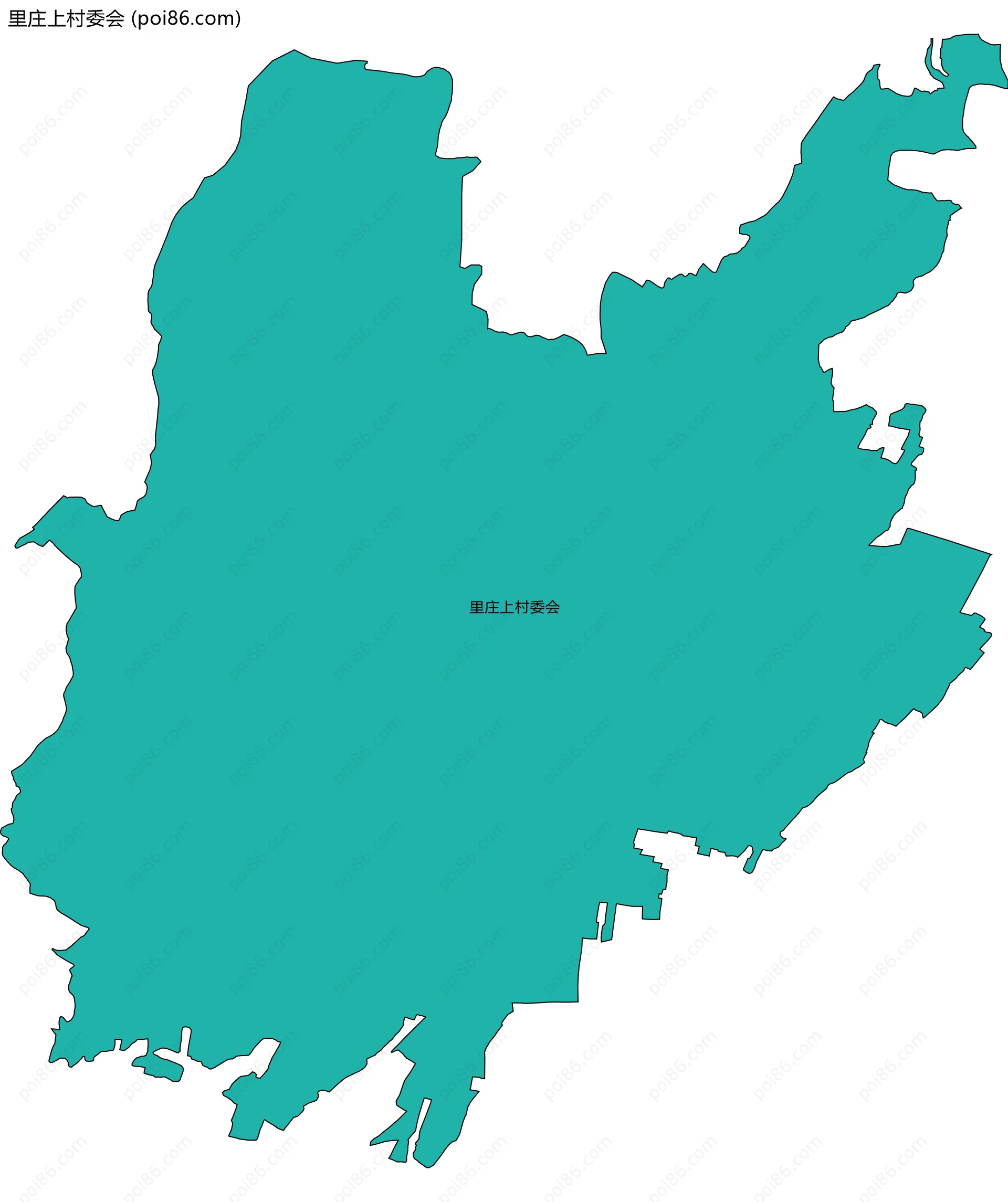 里庄上村委会边界地图