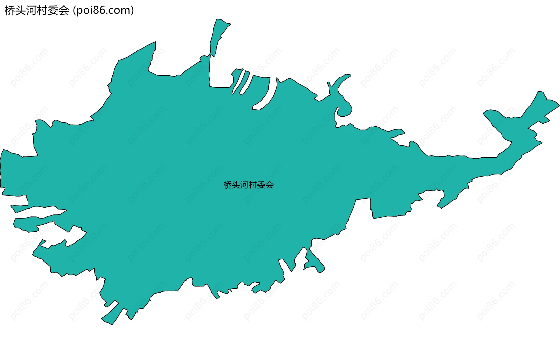 桥头河村委会边界地图