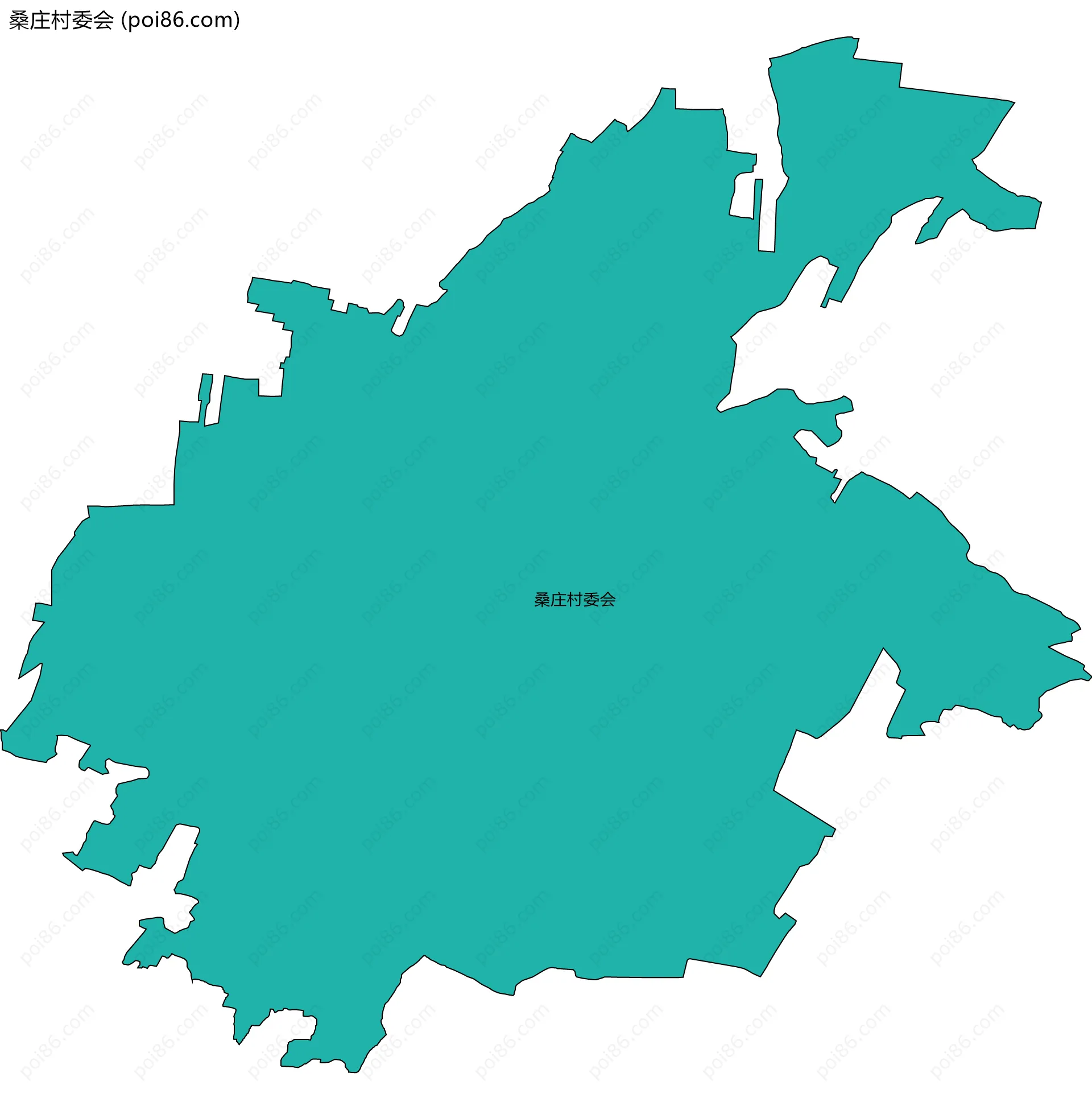 桑庄村委会边界地图