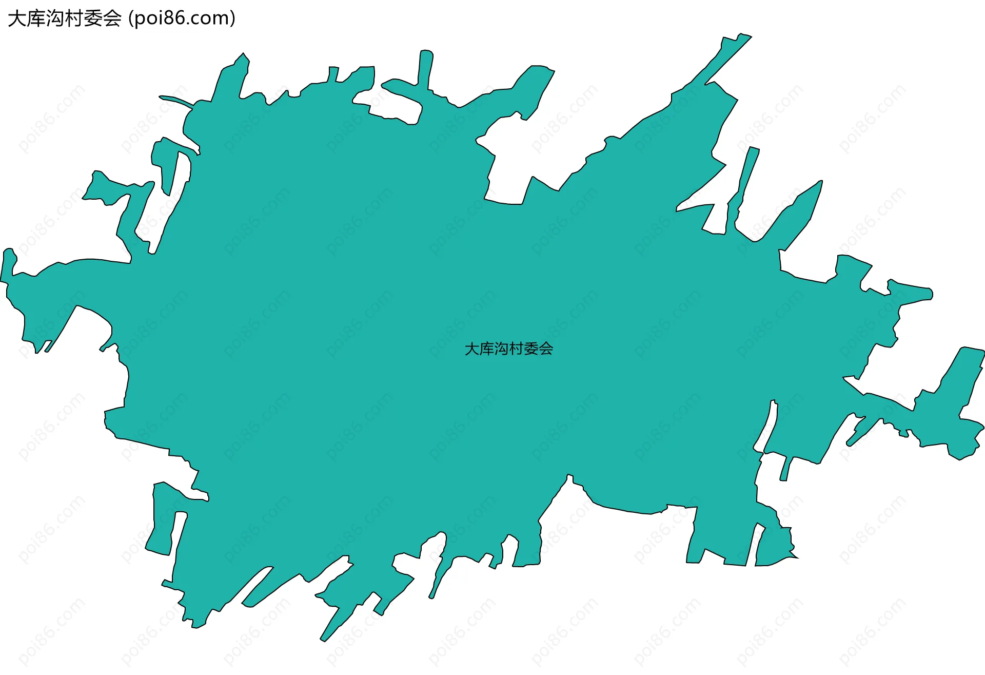 大库沟村委会边界地图
