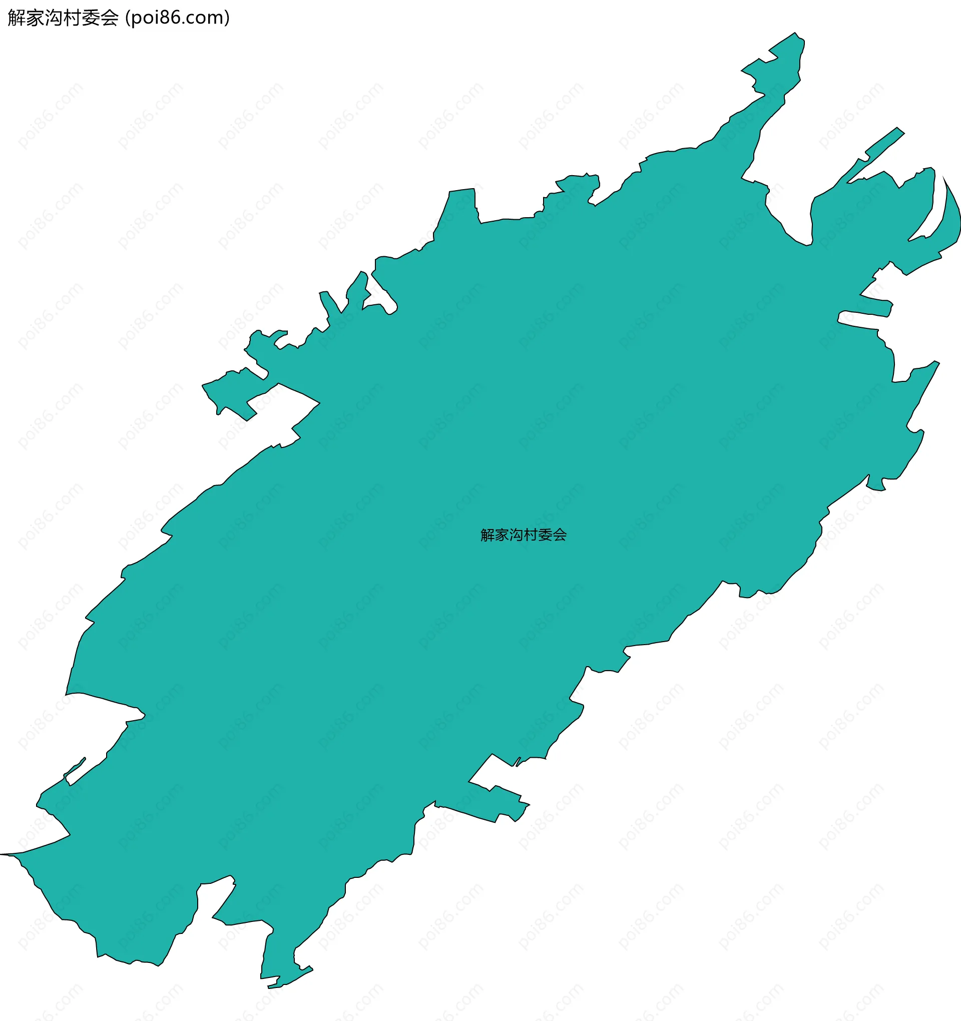 解家沟村委会边界地图