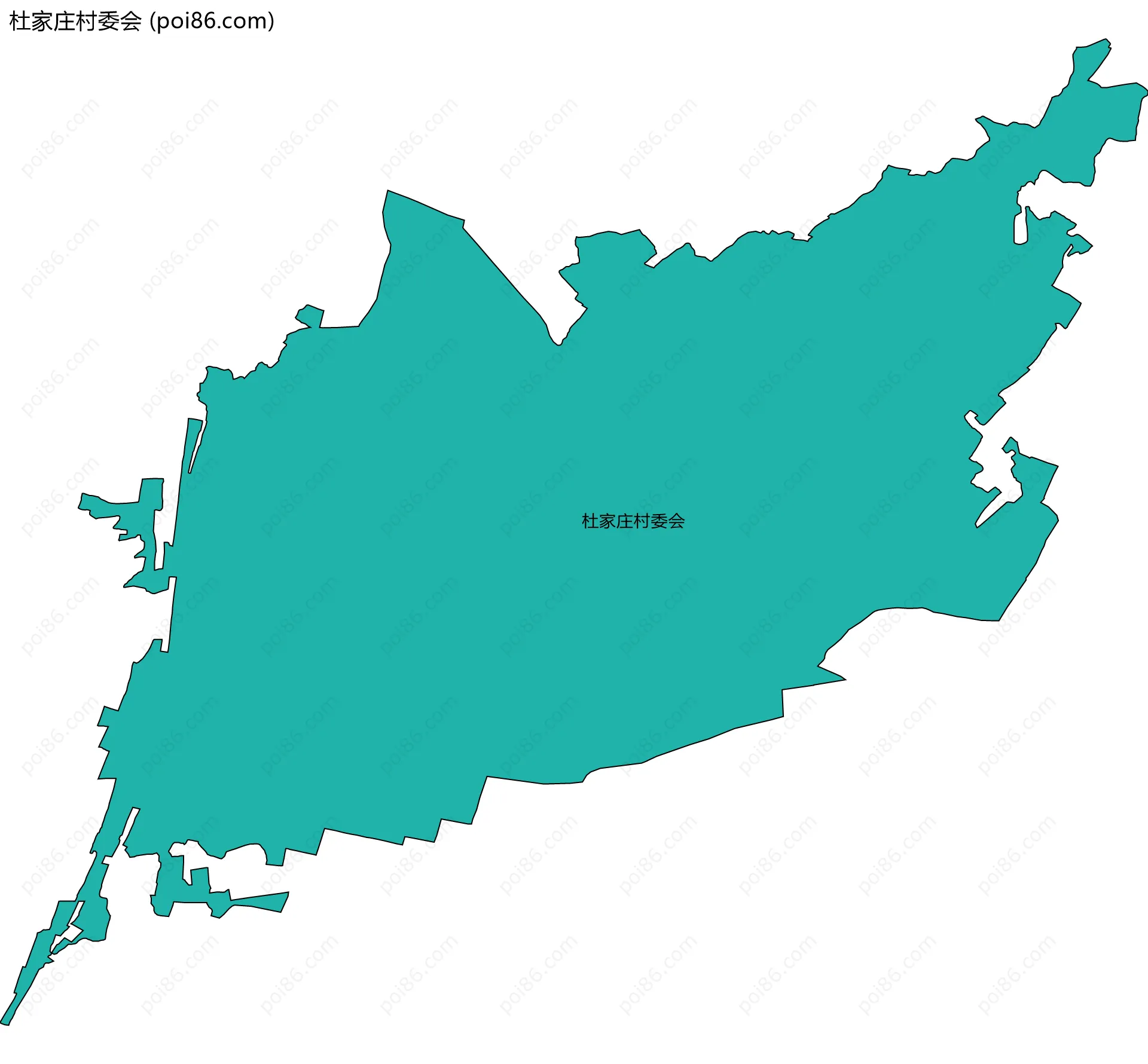 杜家庄村委会边界地图