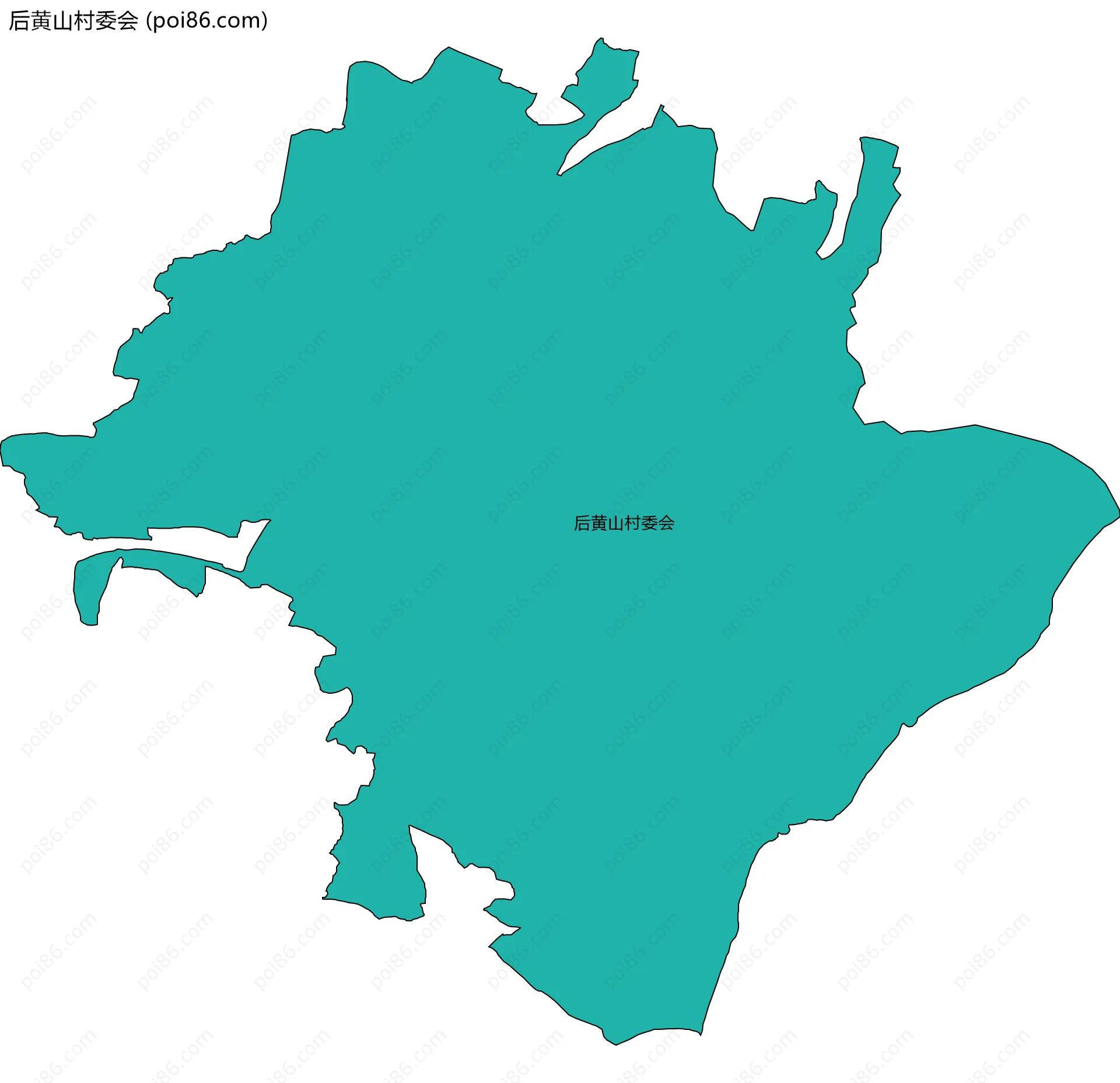 后黄山村委会边界地图