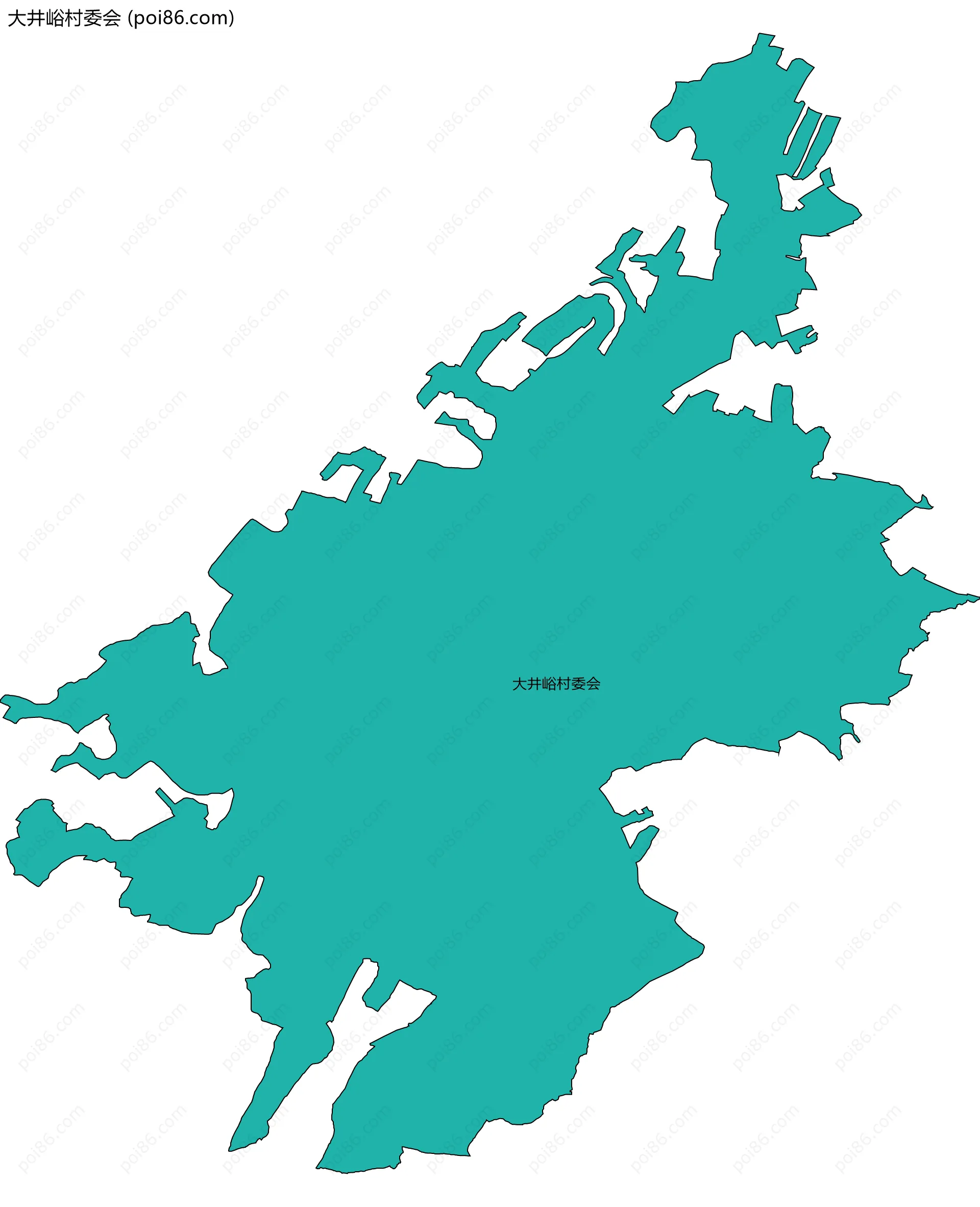 大井峪村委会边界地图