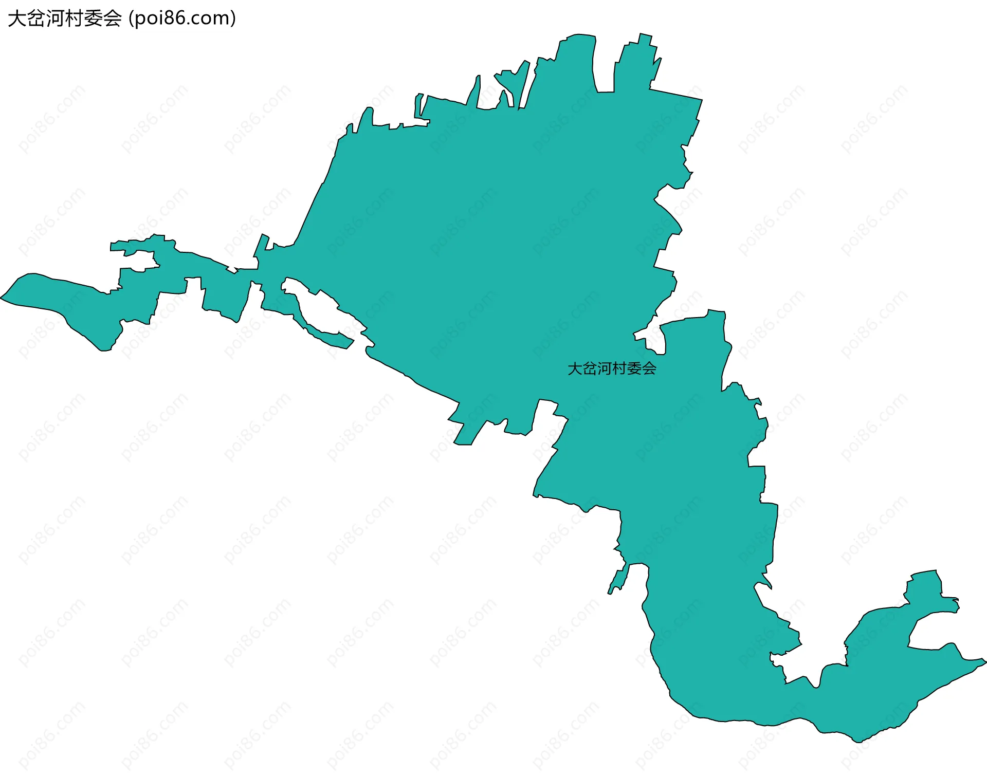 大岔河村委会边界地图