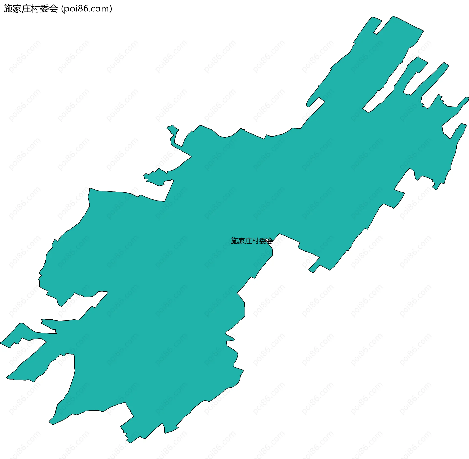 施家庄村委会边界地图