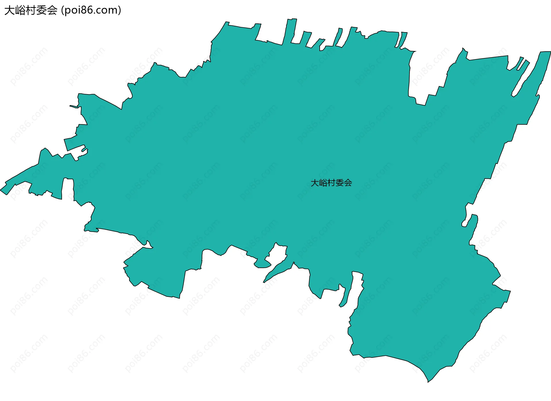 大峪村委会边界地图