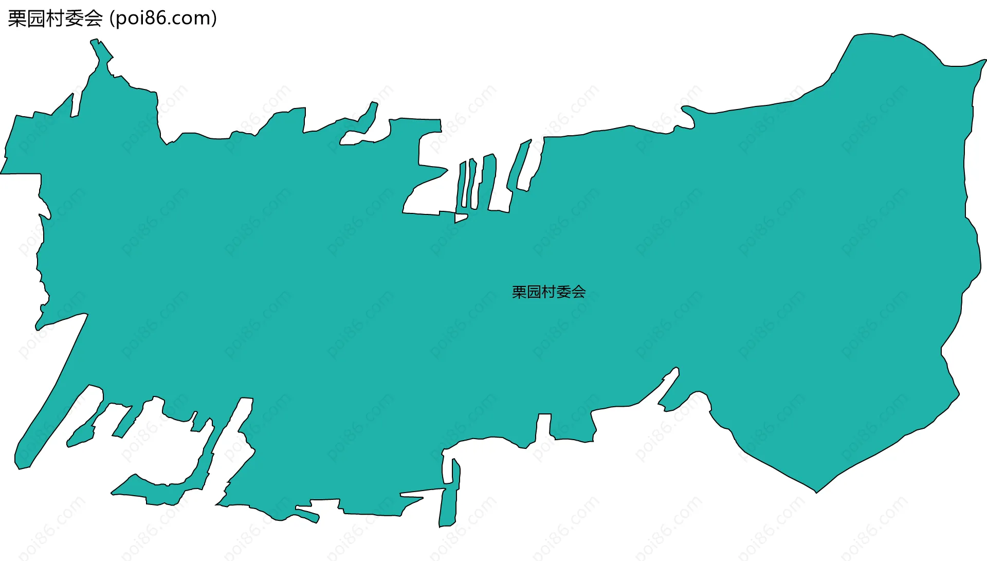 栗园村委会边界地图