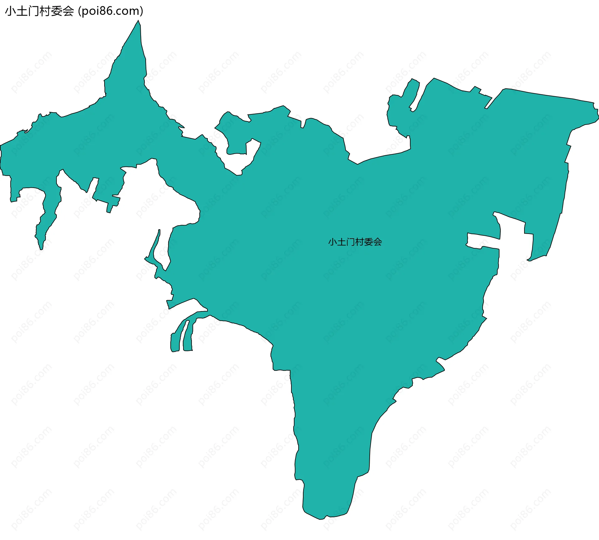 小土门村委会边界地图