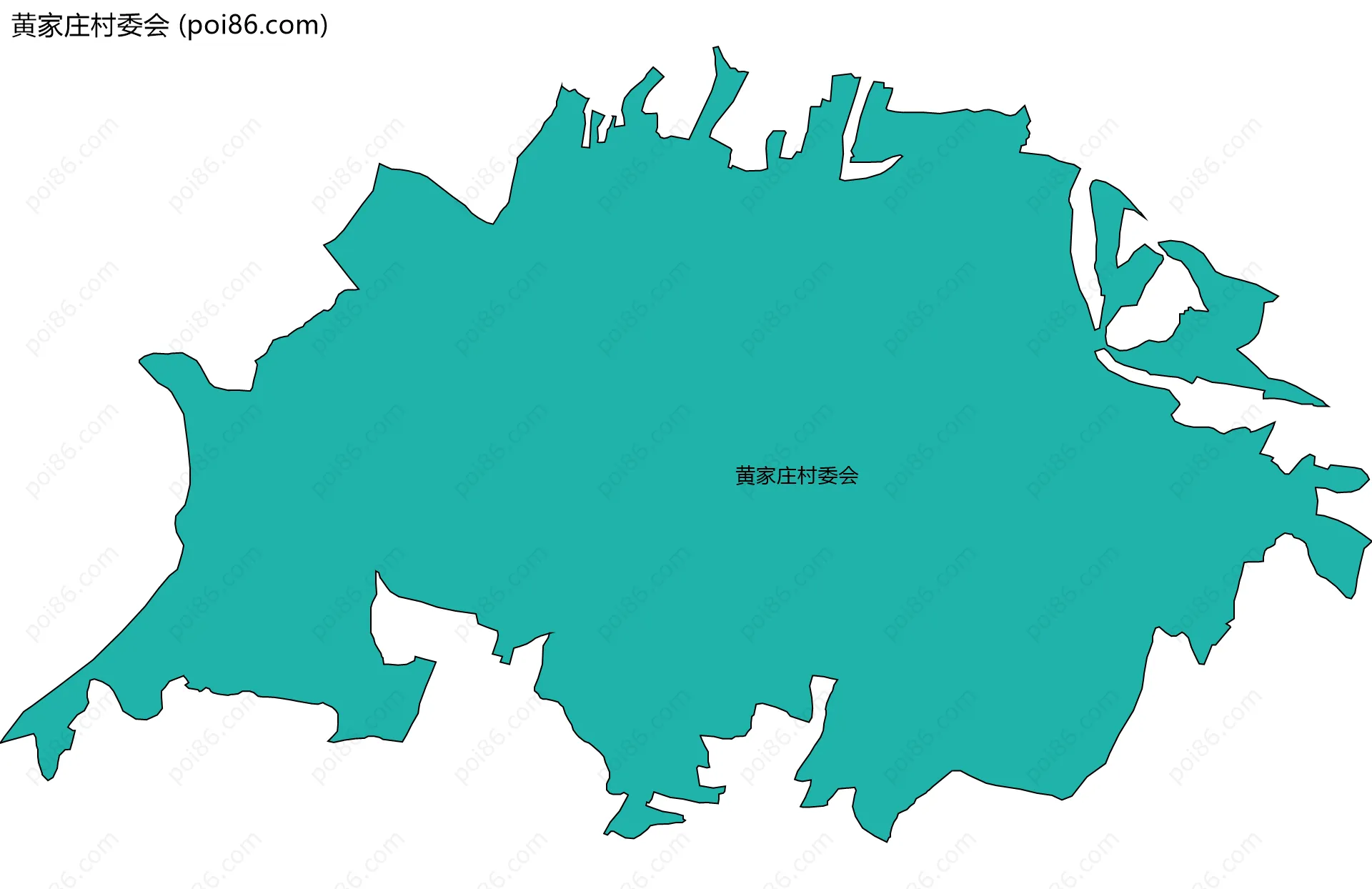 黄家庄村委会边界地图