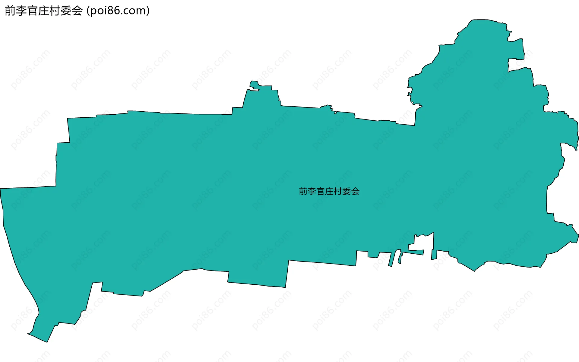 前李官庄村委会边界地图