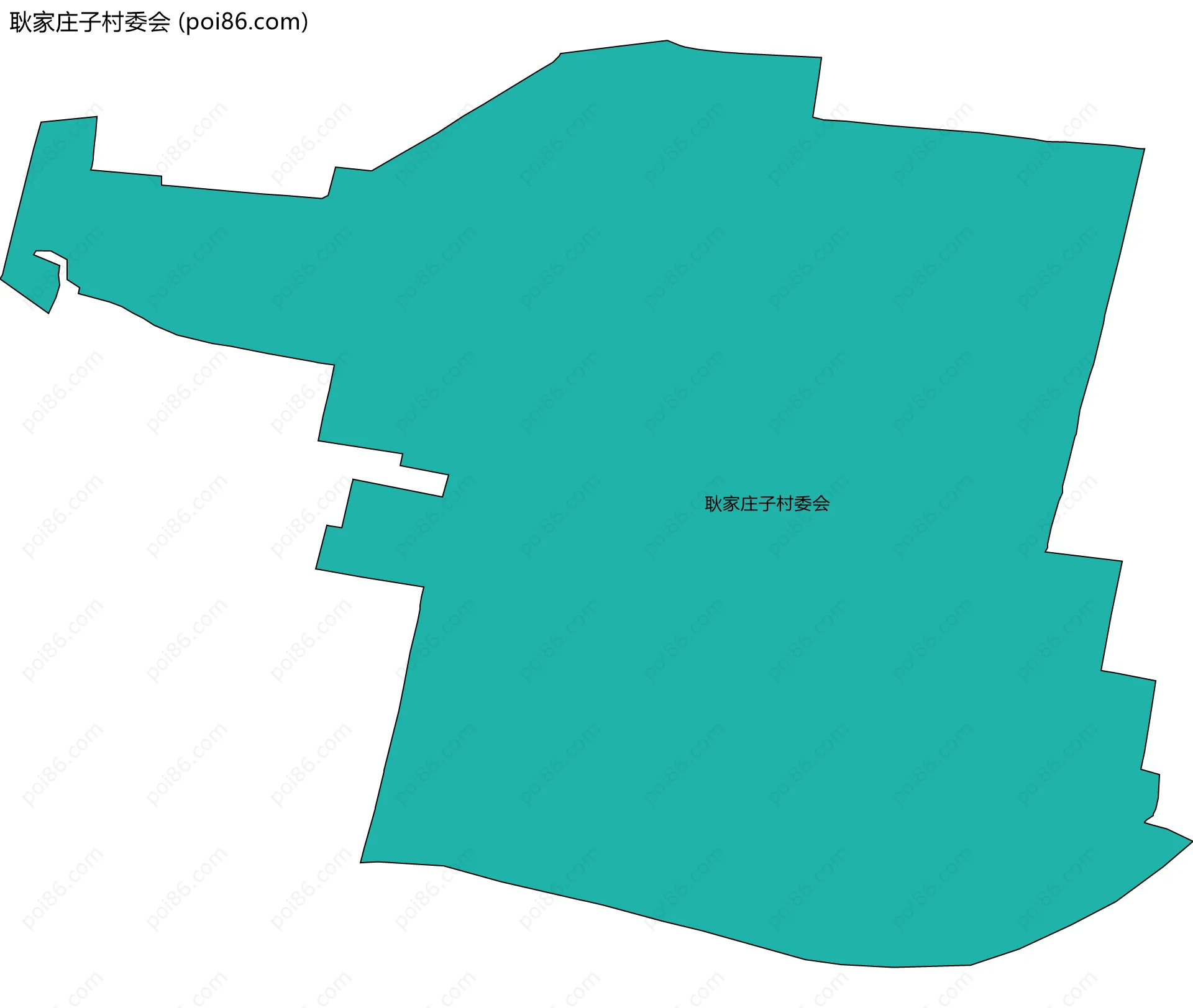 耿家庄子村委会边界地图