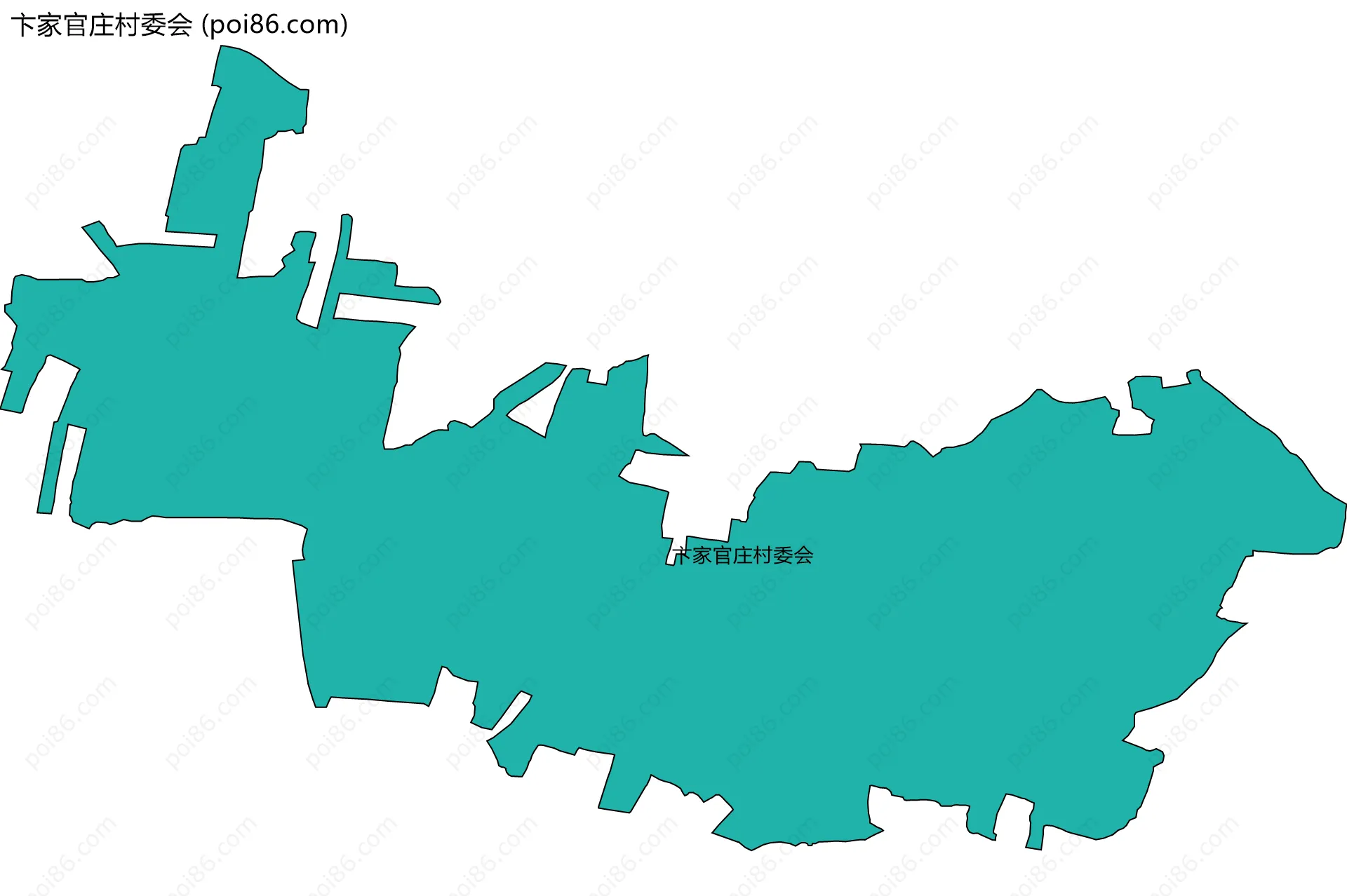 卞家官庄村委会边界地图