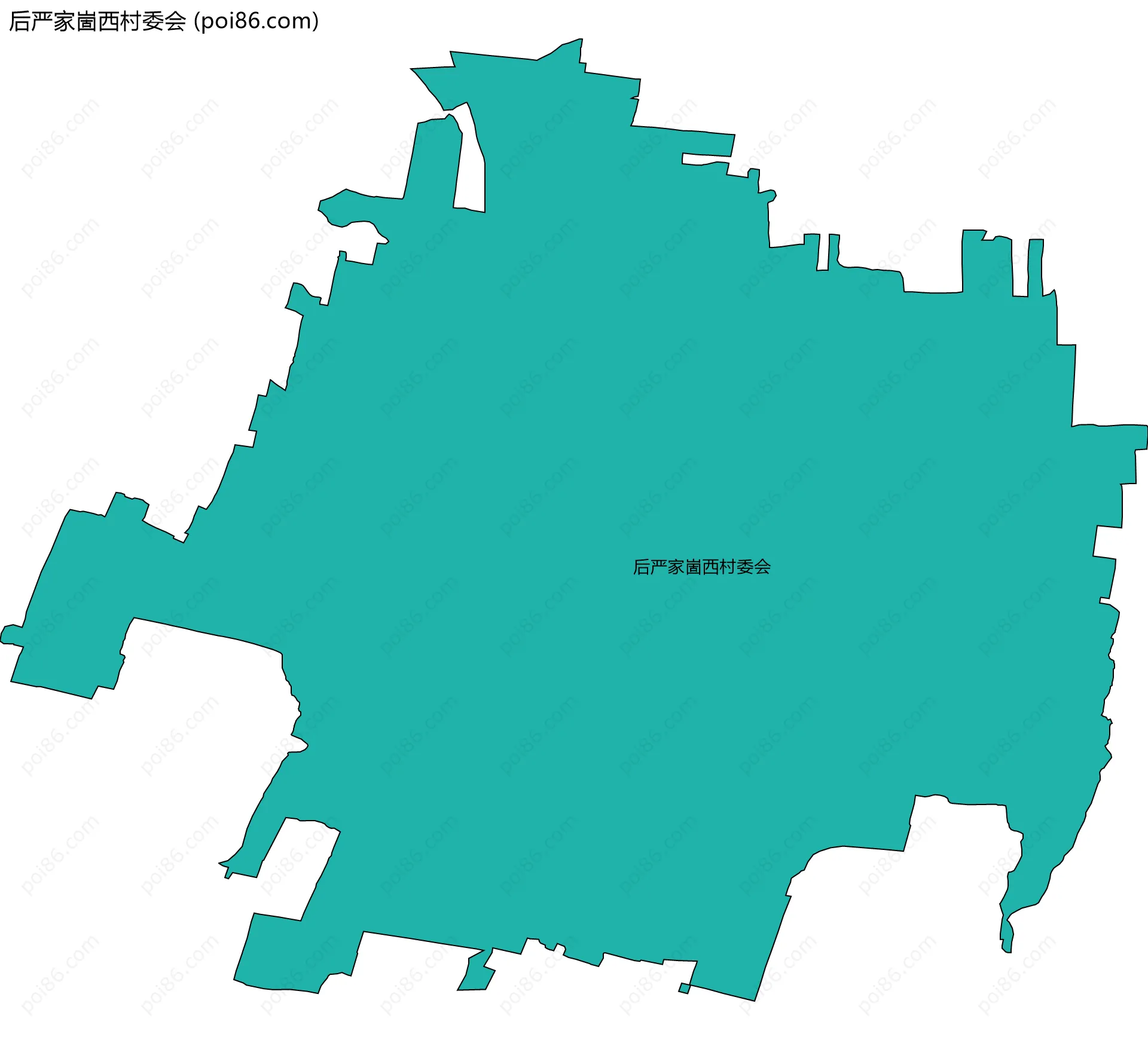 后严家崮西村委会边界地图
