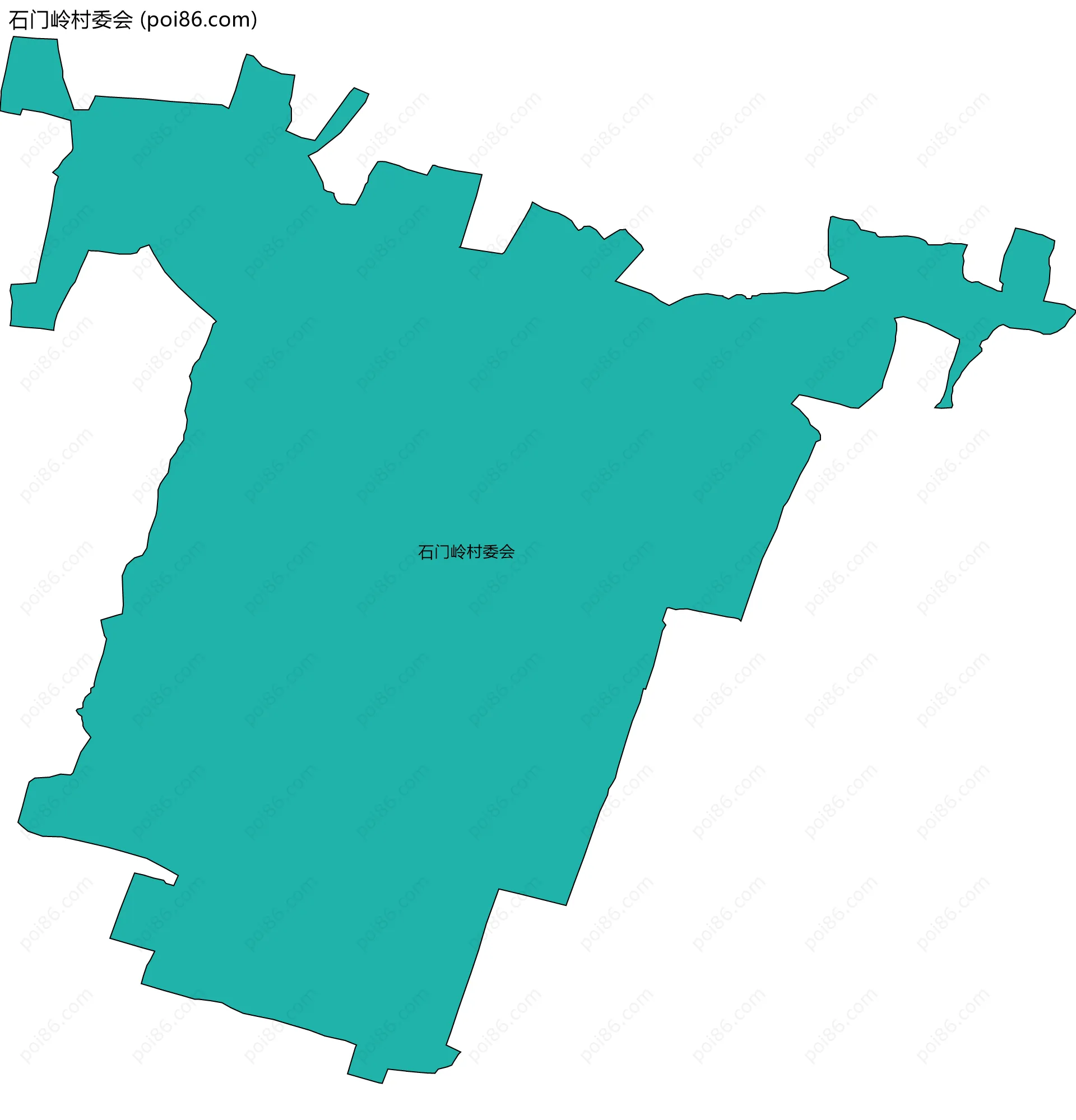 石门岭村委会边界地图