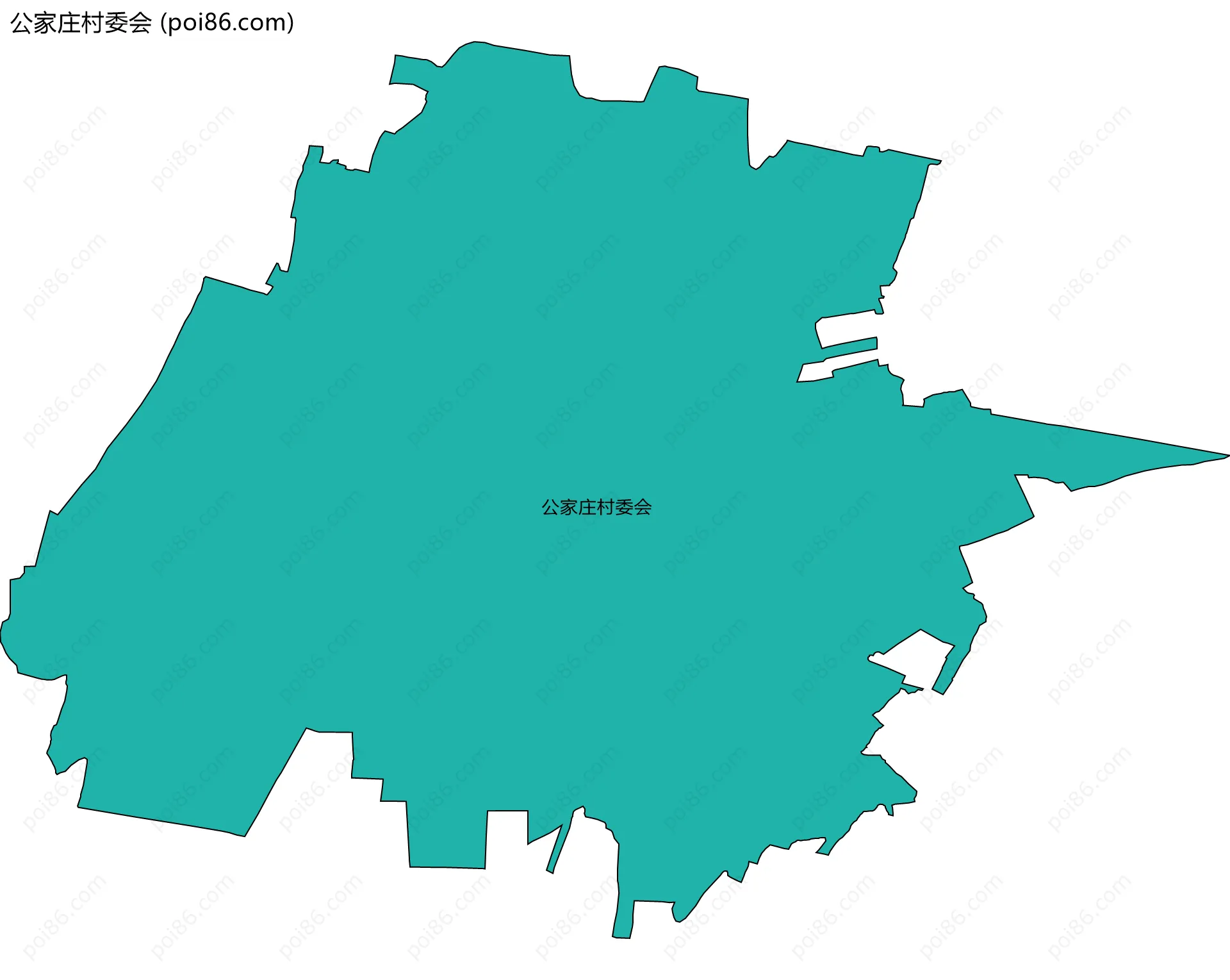 公家庄村委会边界地图