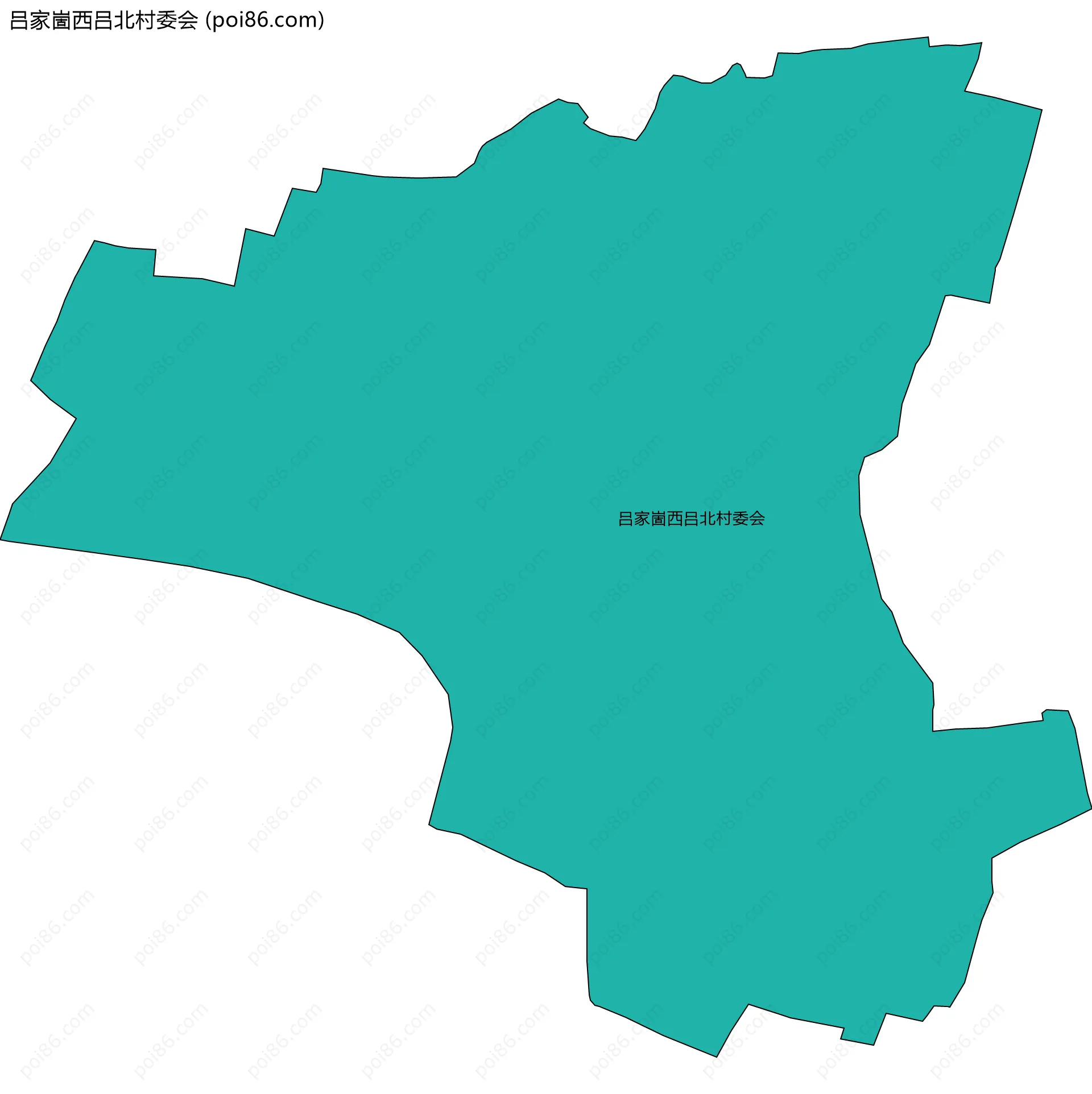 吕家崮西吕北村委会边界地图