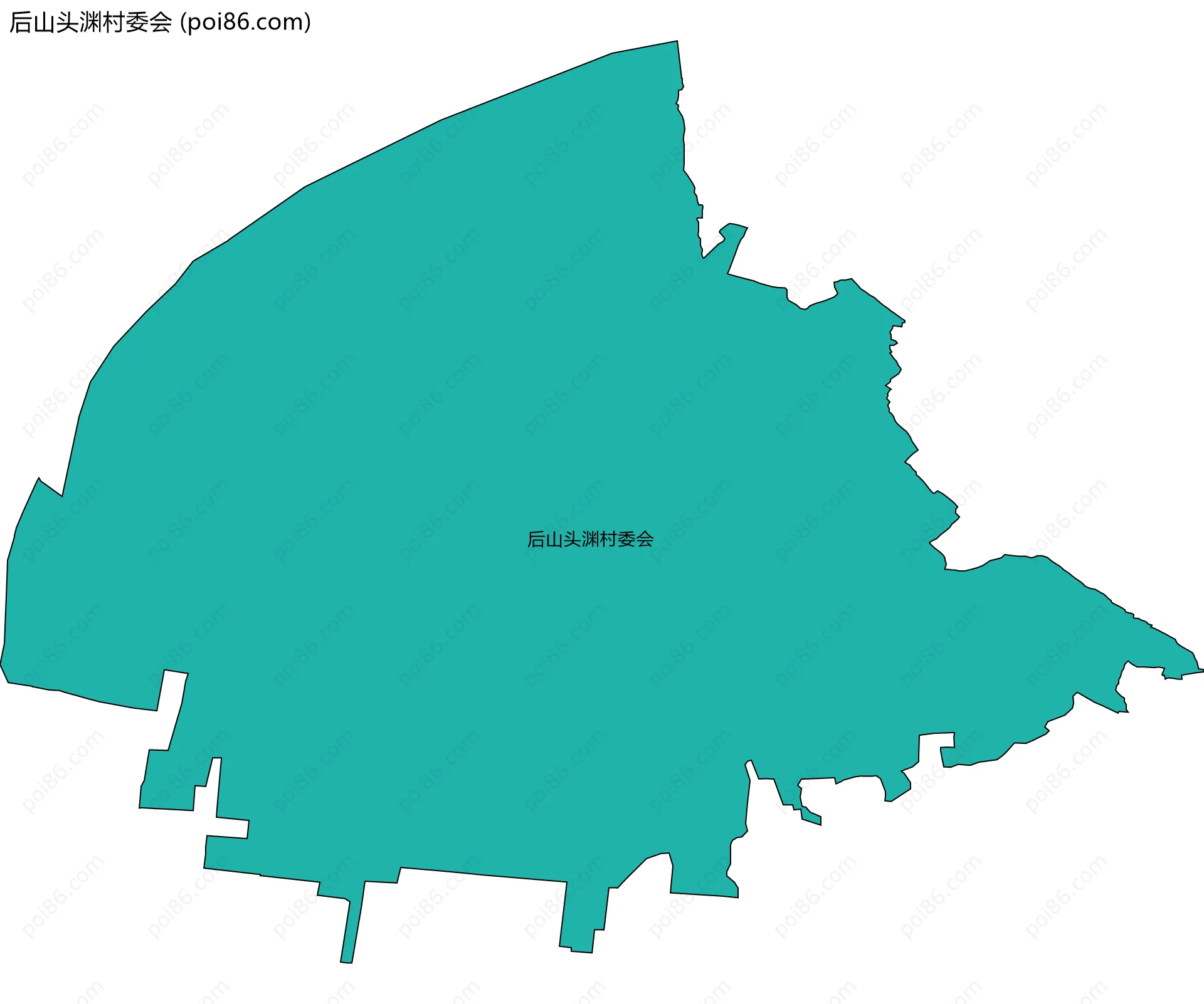 后山头渊村委会边界地图