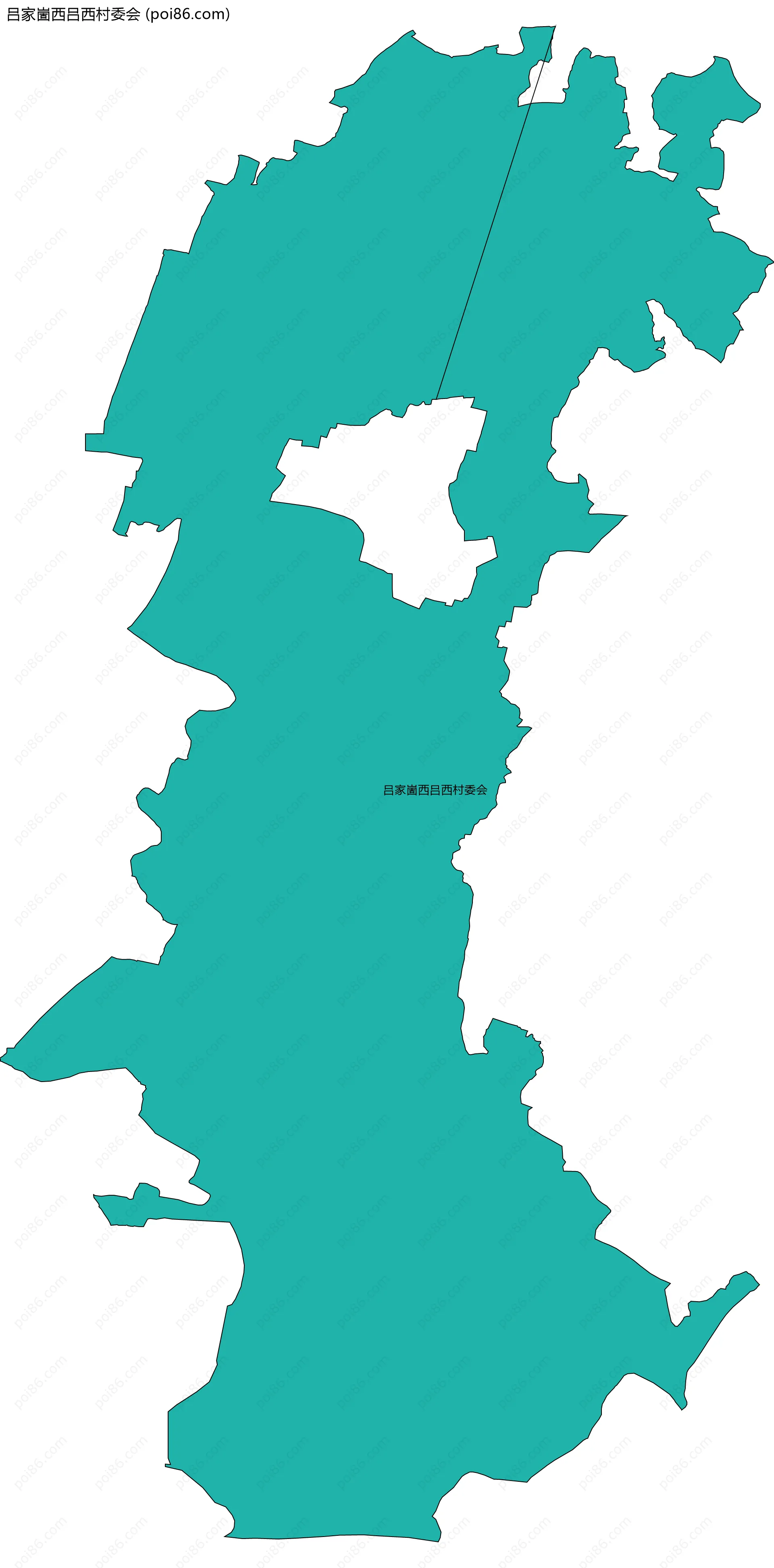 吕家崮西吕西村委会边界地图
