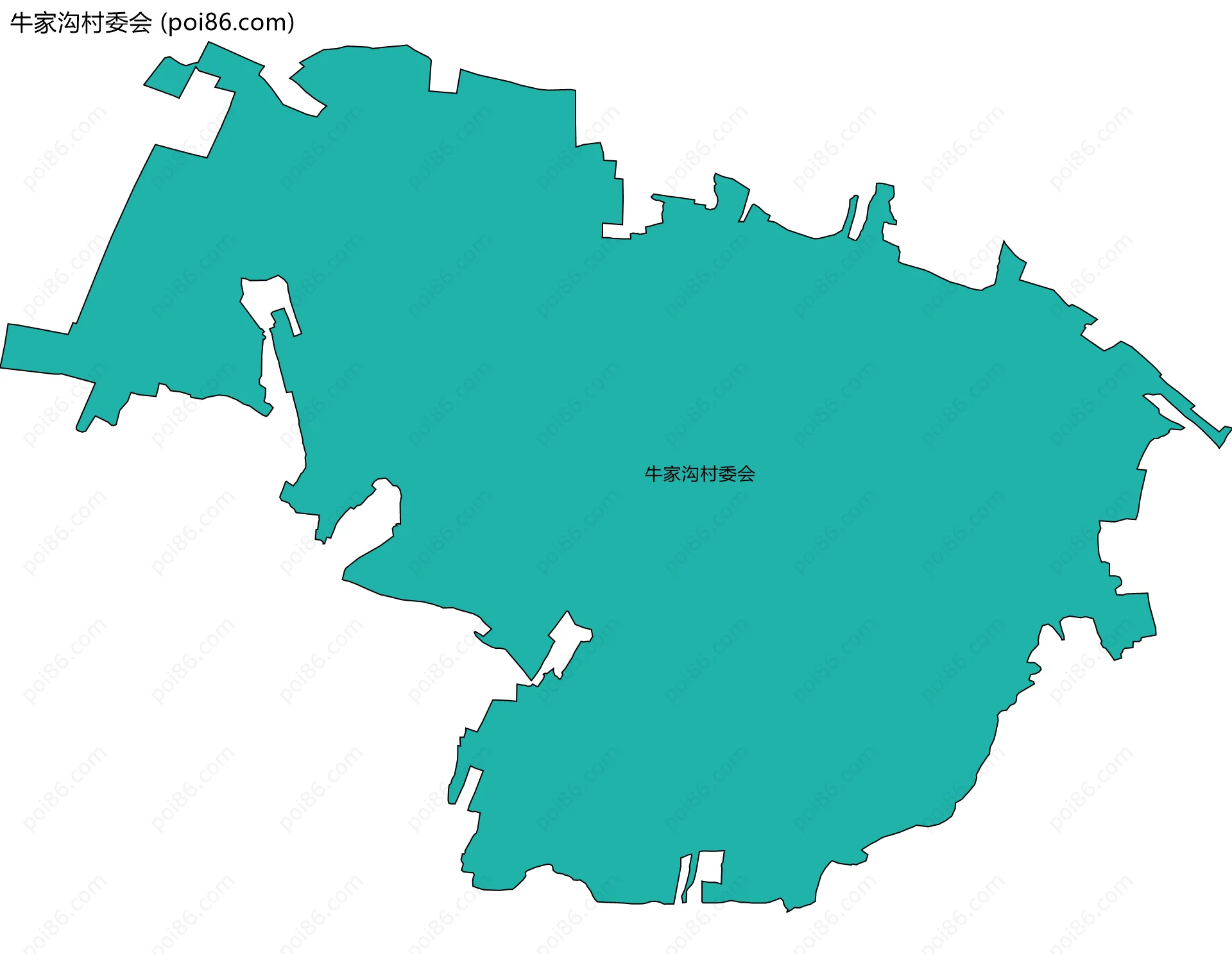 牛家沟村委会边界地图