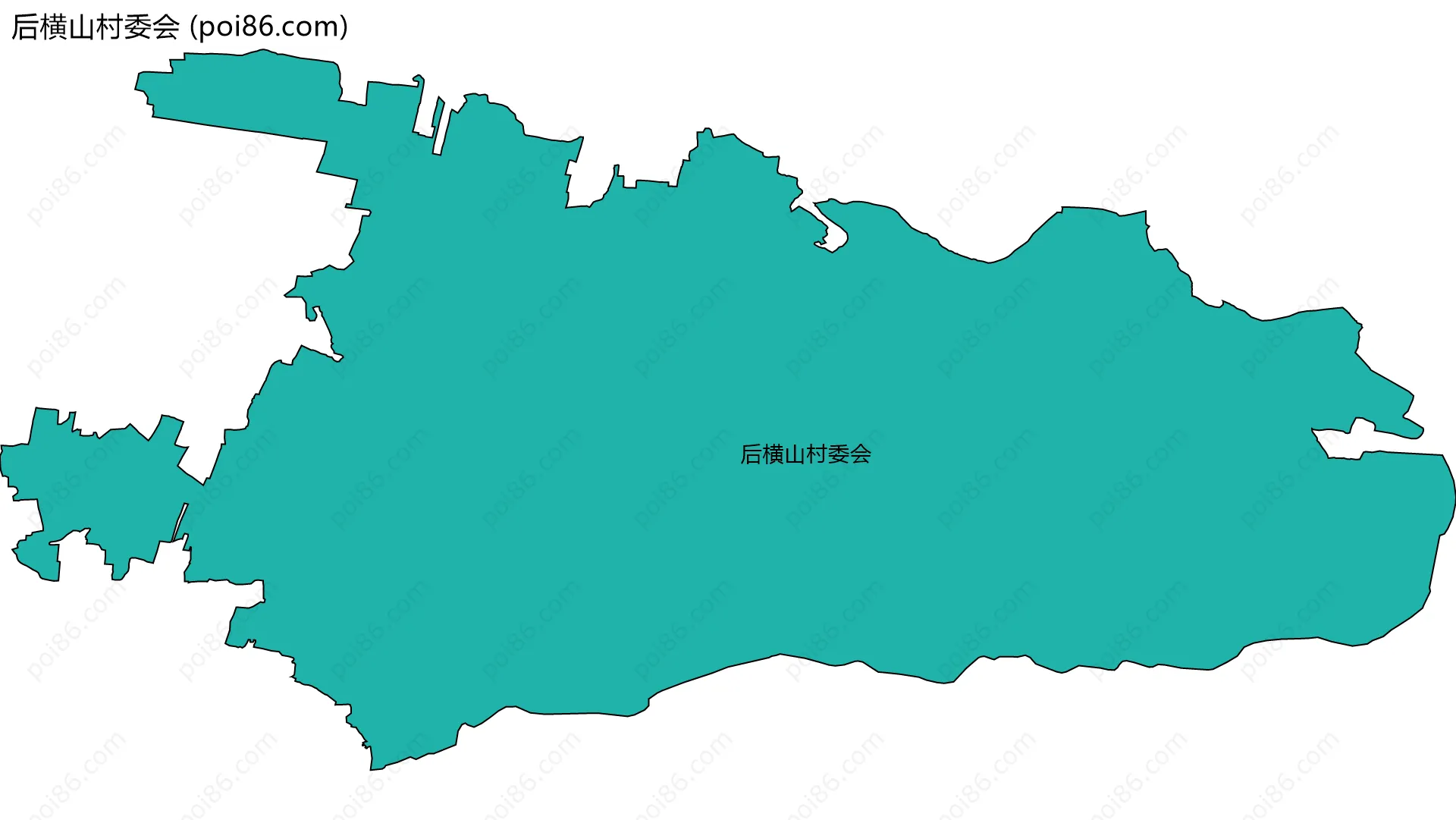 后横山村委会边界地图