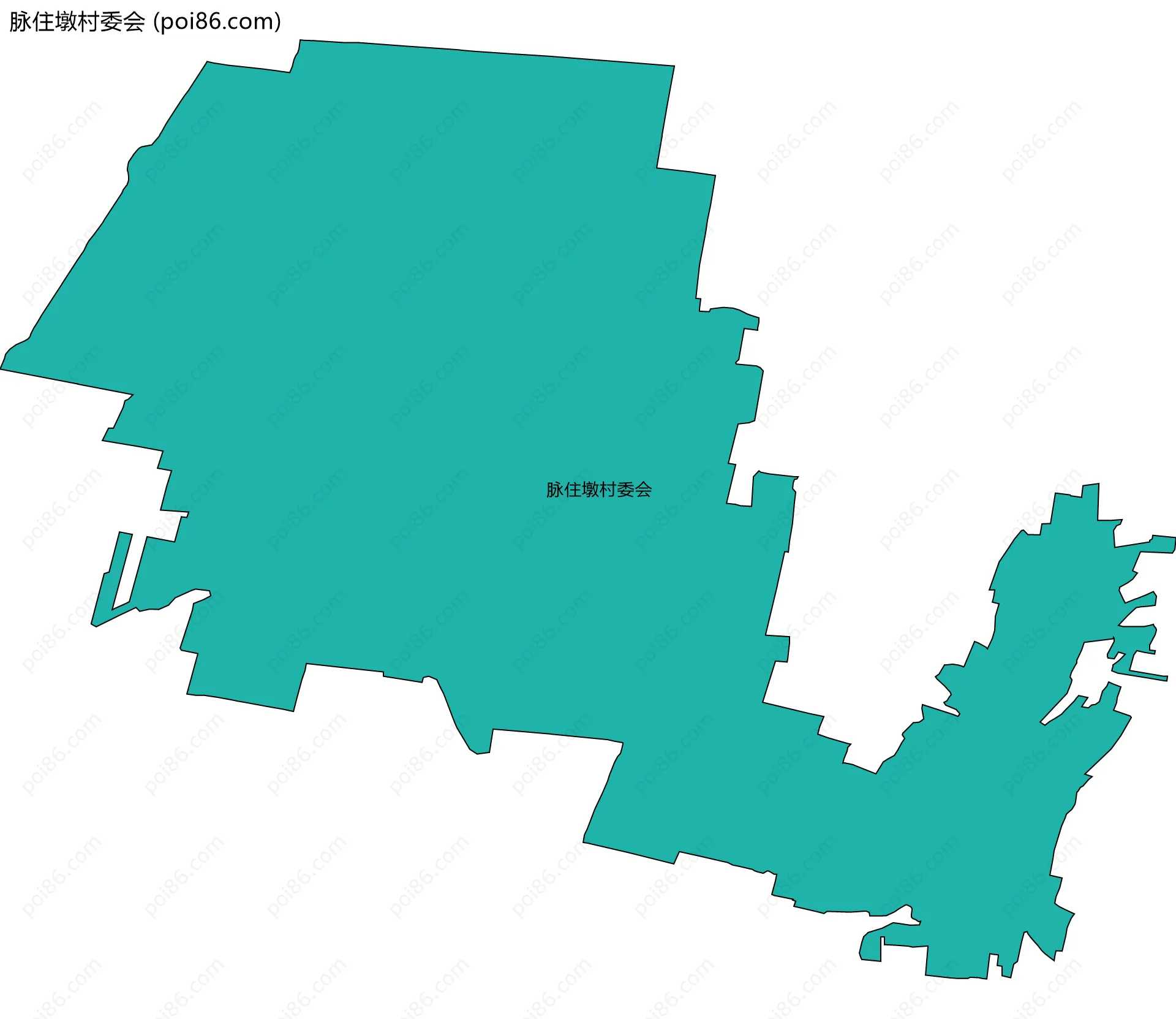 脉住墩村委会边界地图