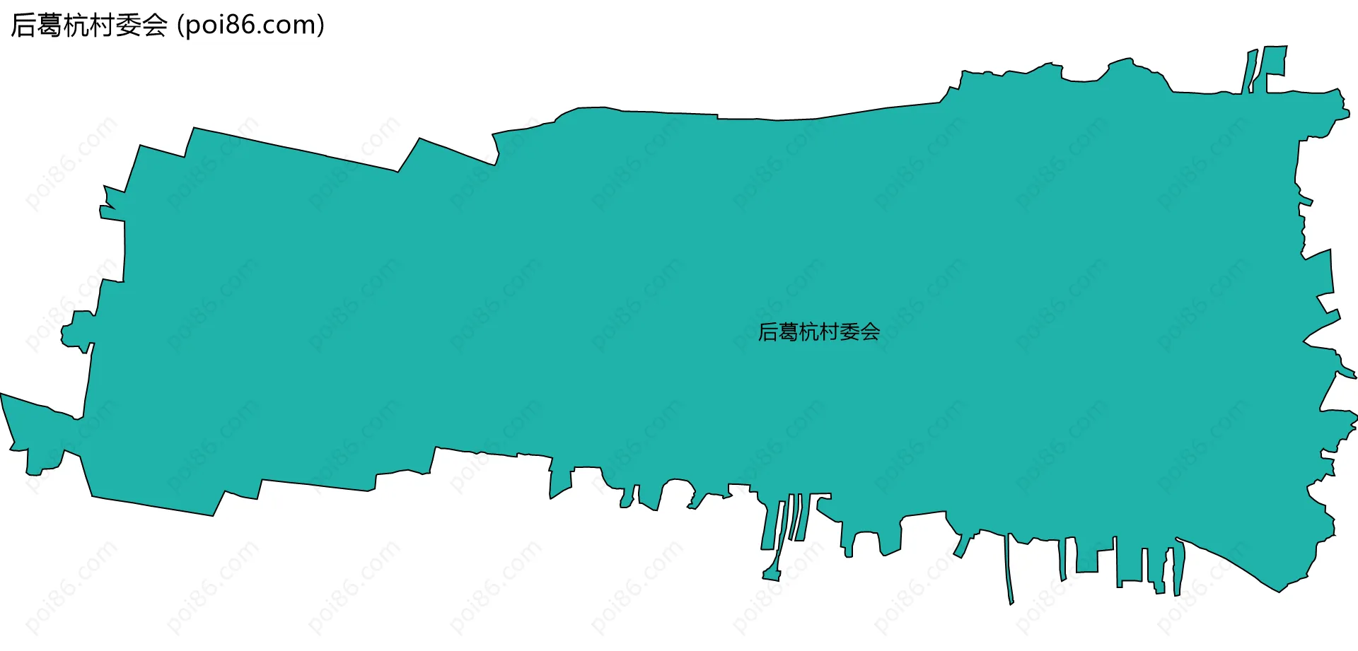 后葛杭村委会边界地图